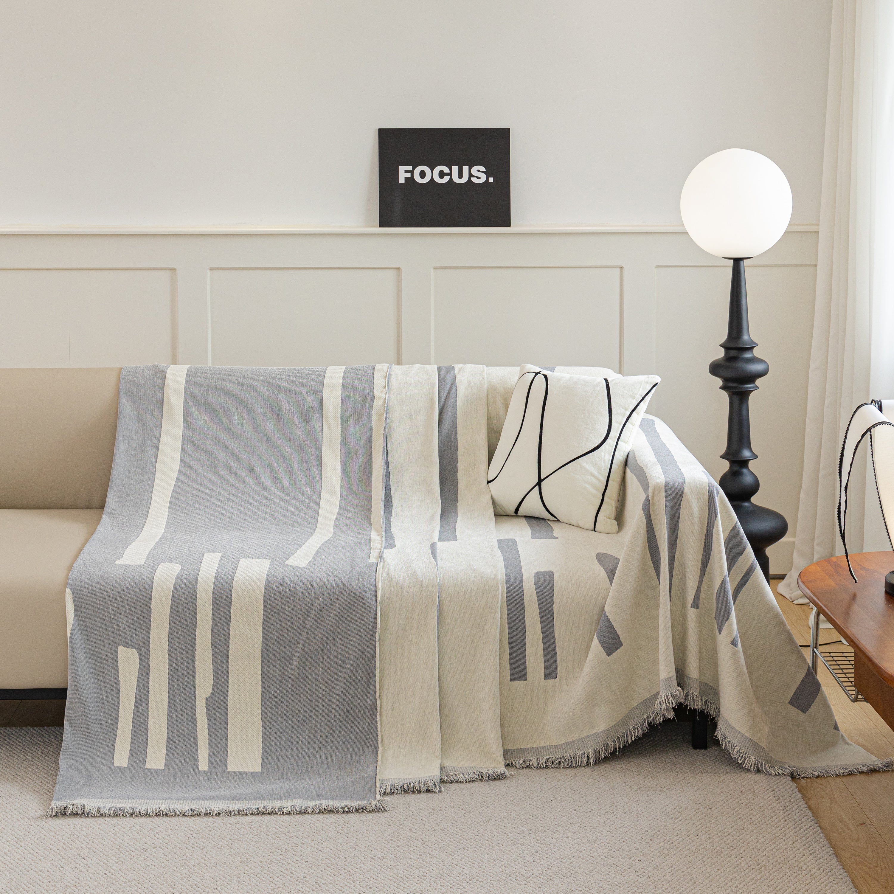 Soft Cozy Chenille Throw Cover For Couch With Tassel Accents, Dustproof Soft Throws For Sofa