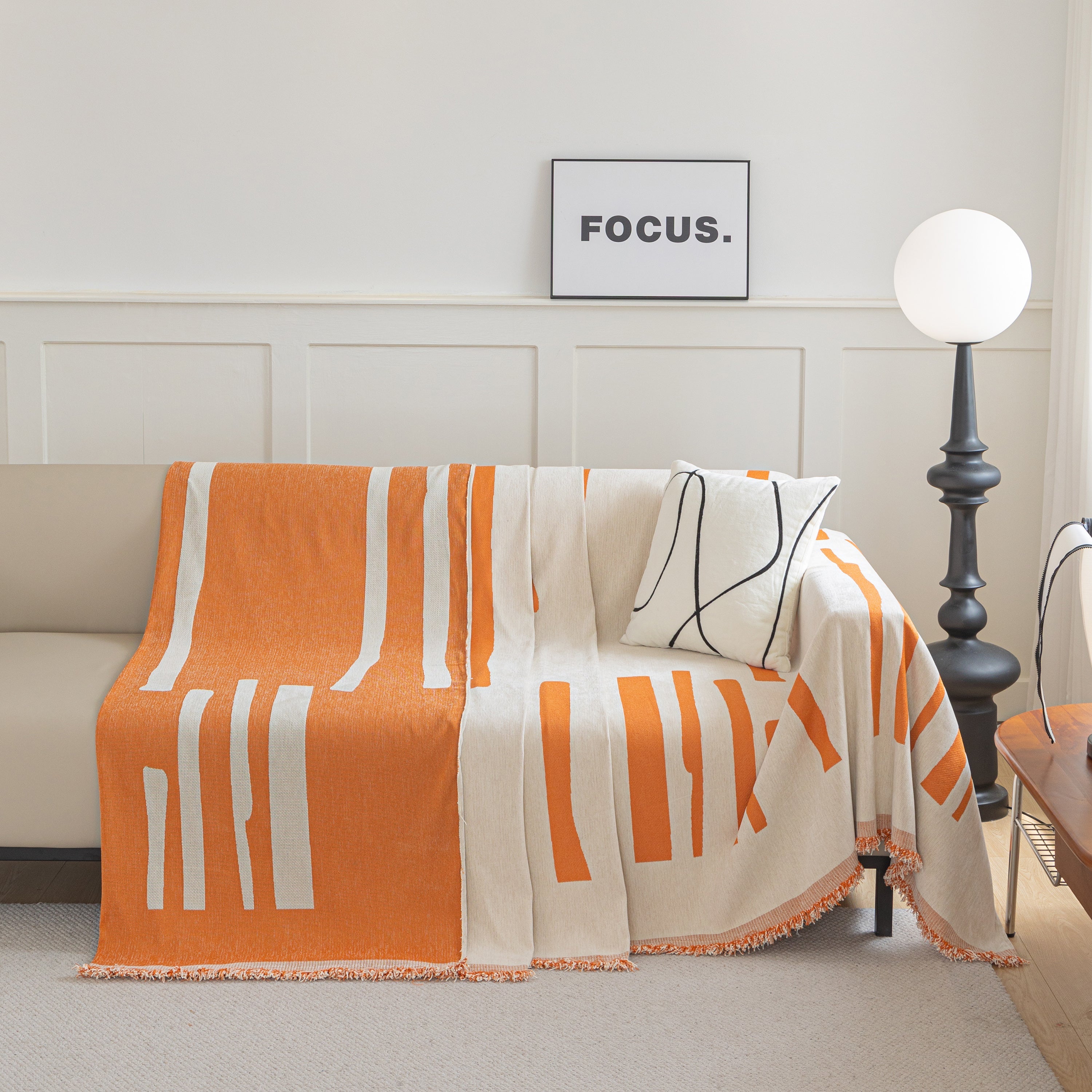 Soft Cozy Chenille Throw Cover For Couch With Tassel Accents, Dustproof Soft Throws For Sofa