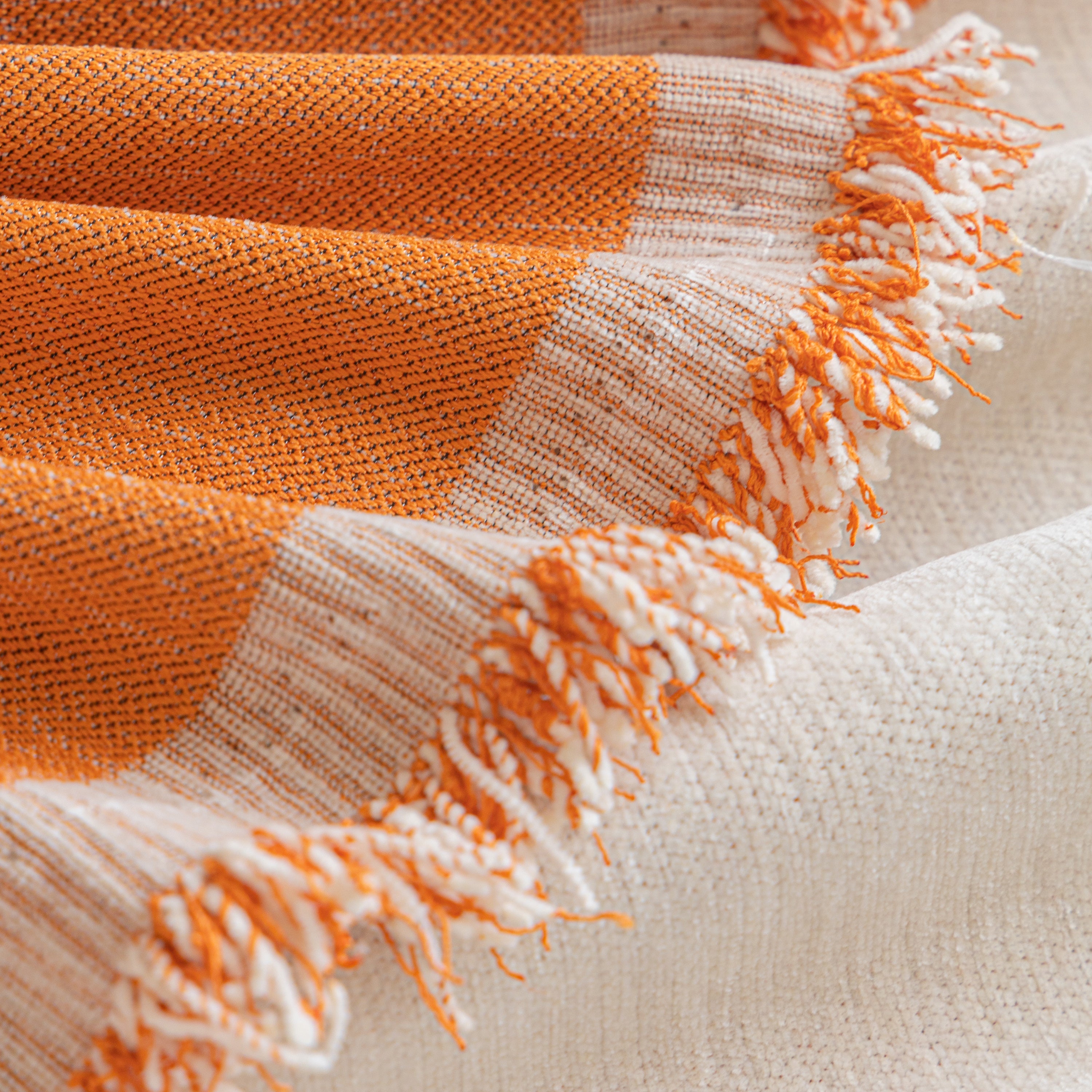 Soft Cozy Chenille Throw Cover For Couch With Tassel Accents, Dustproof Soft Throws For Sofa