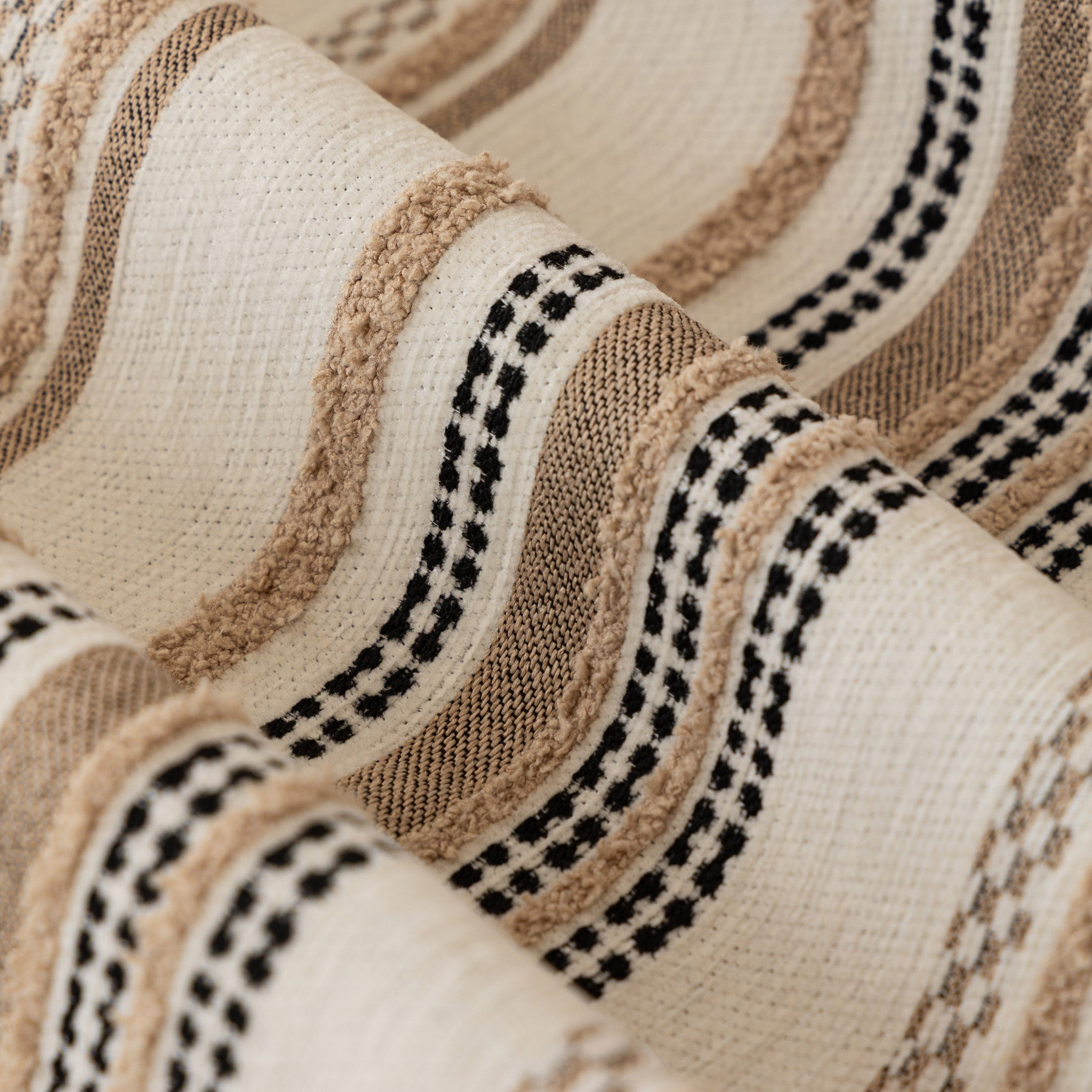 Boho Striped Couch Cover With Sheer Ruffle Skirt, Decorative Couch Throw Blanket