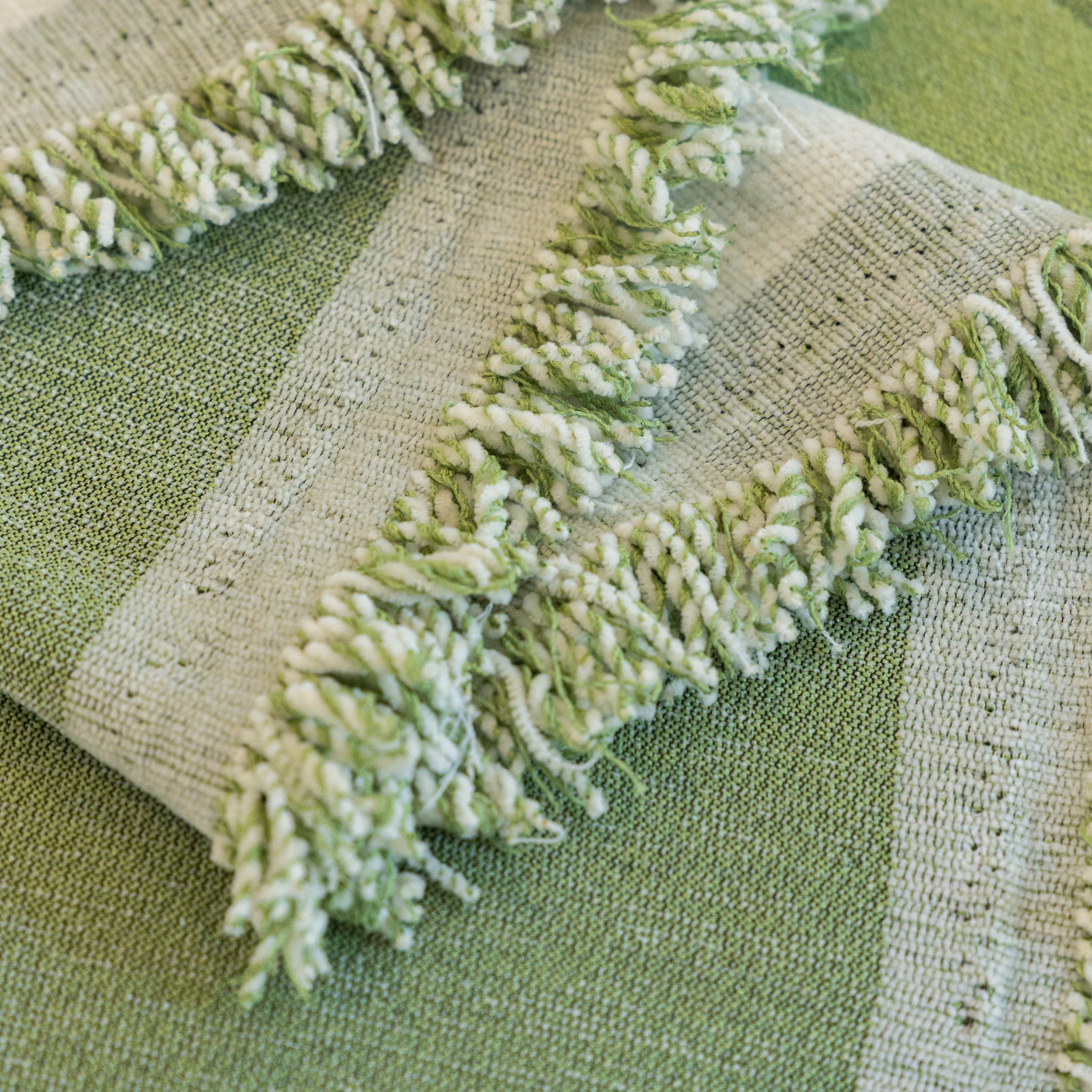 Cozy Couch Throw Blanket With Tassels, Jacquard Leaf Pattern Furniture Protector