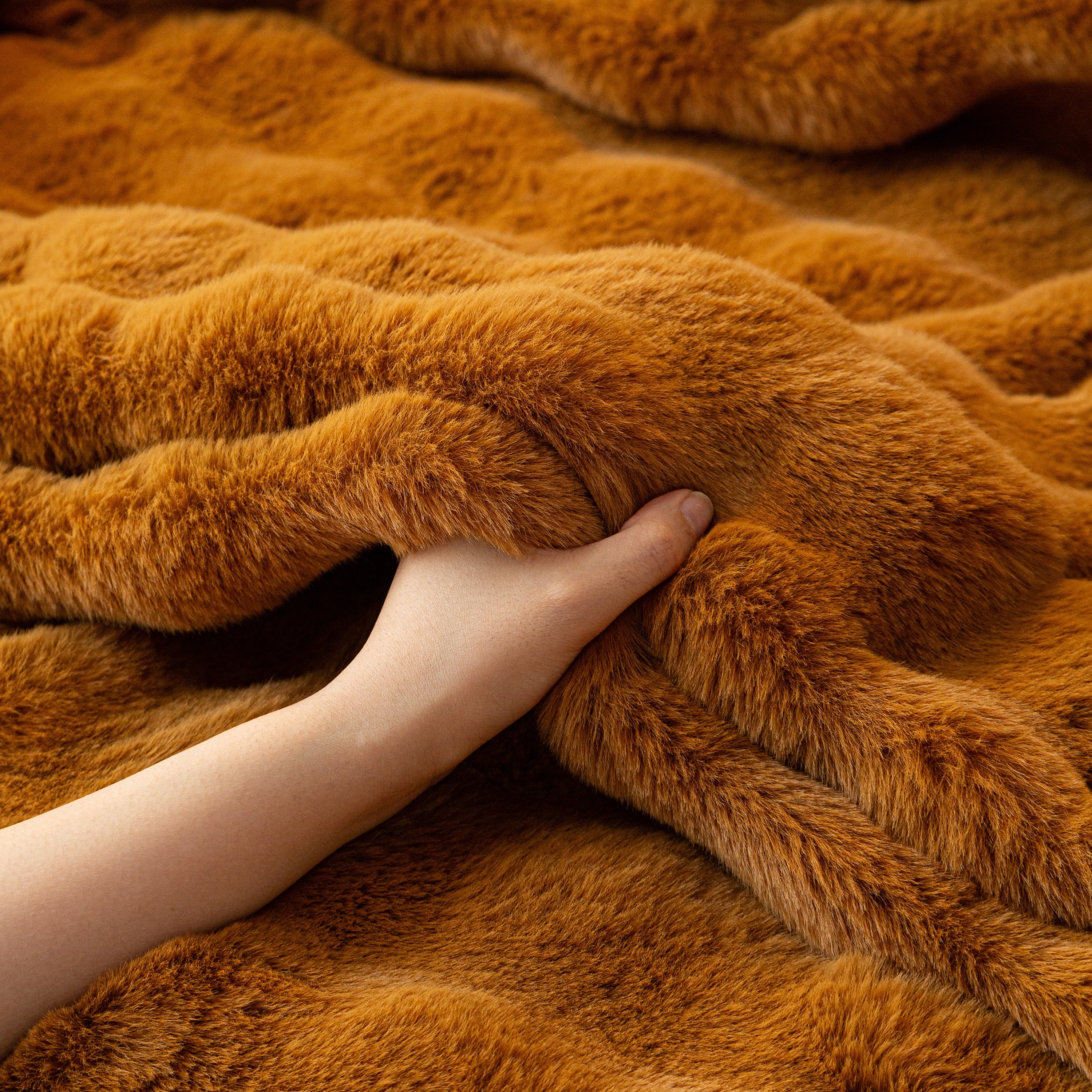 Thick Faux Fur Sofa Cover Fluffy Plush Warm Sofa Slipcover Furniture Protector For Couch Bed