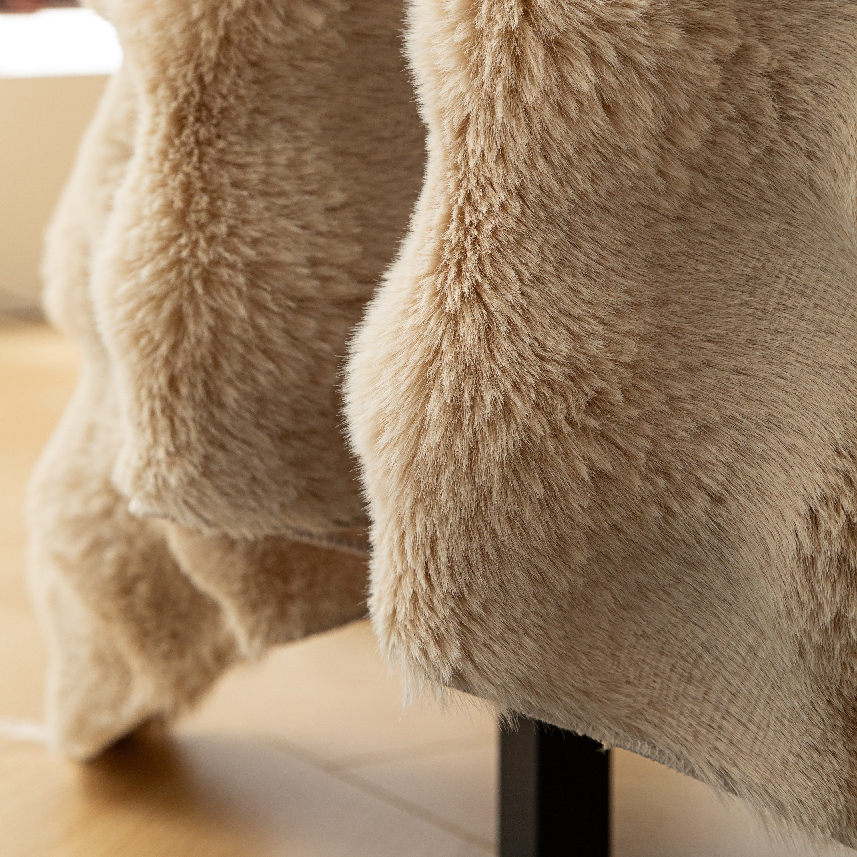 Thick Faux Fur Sofa Cover Fluffy Plush Warm Sofa Slipcover Furniture Protector For Couch Bed