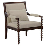 Upholstered Accent Chair with Removable Lumbar Pillow