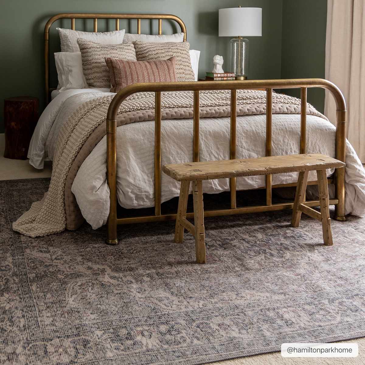 Greenpoint Dusty Blue Washable Rug
