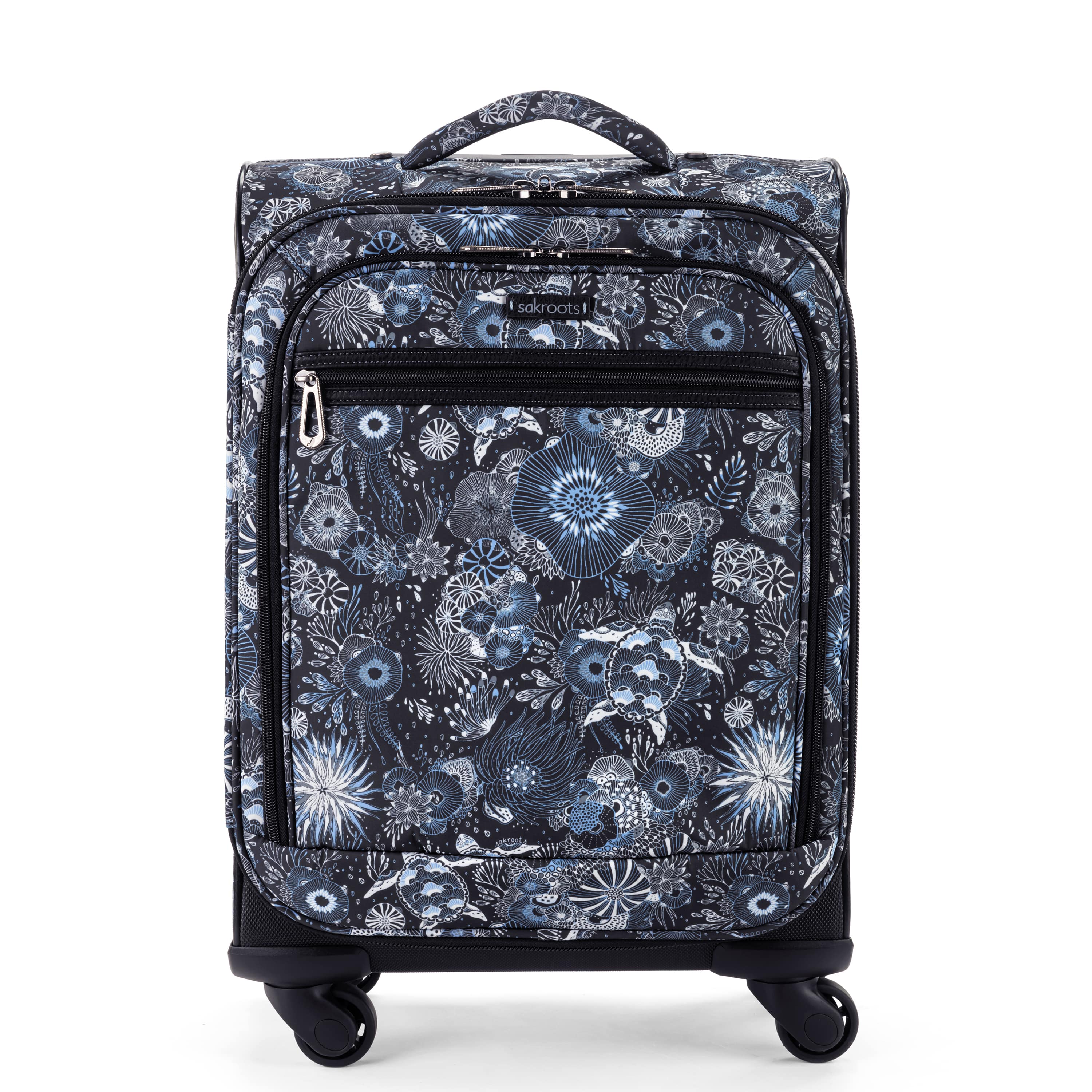 On The Go 21" Spinner Luggage Bundle - EcoTwill - Midnight Seascape