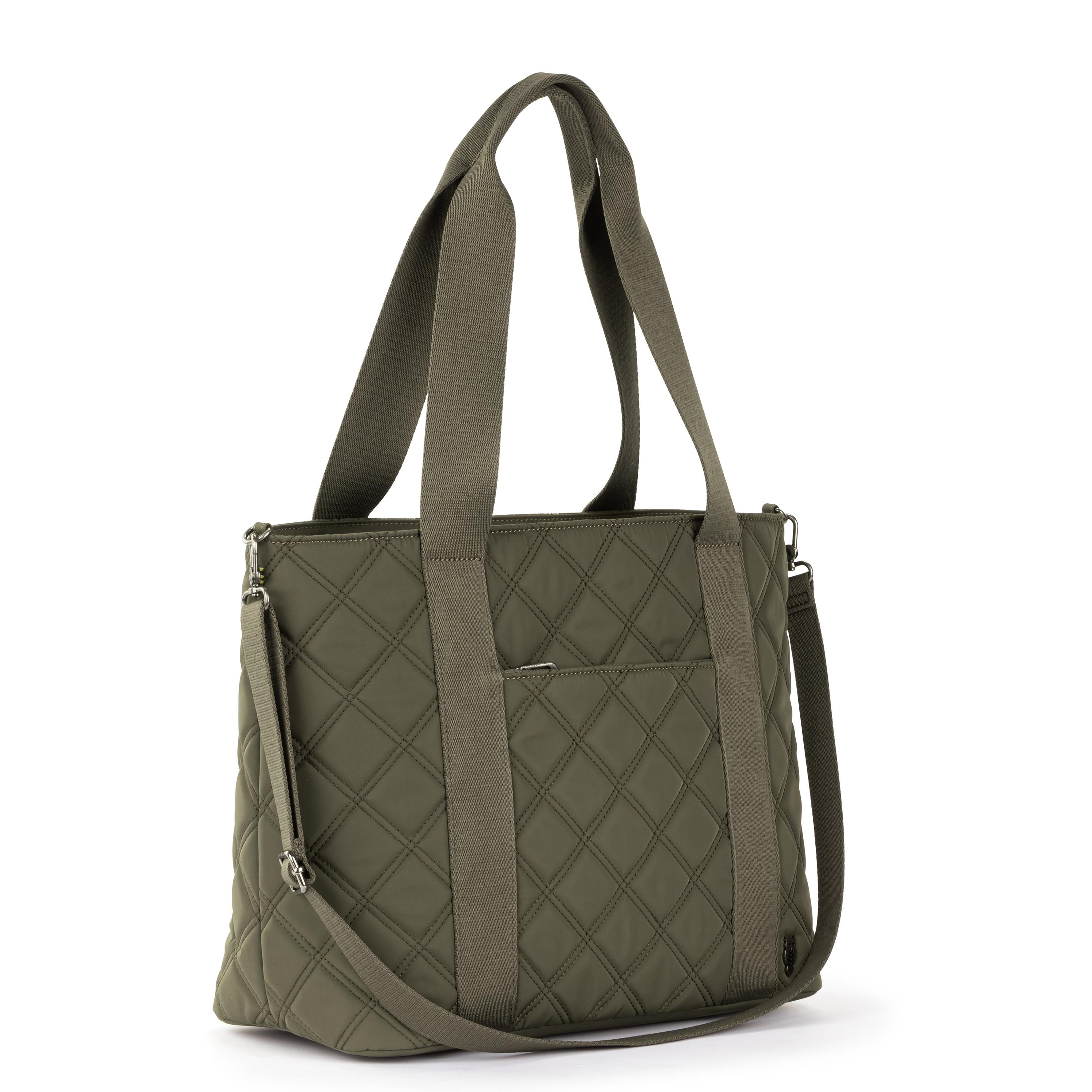 The Sak Arlo Large Tote - Ecotwill - Olive Diamond Quilted