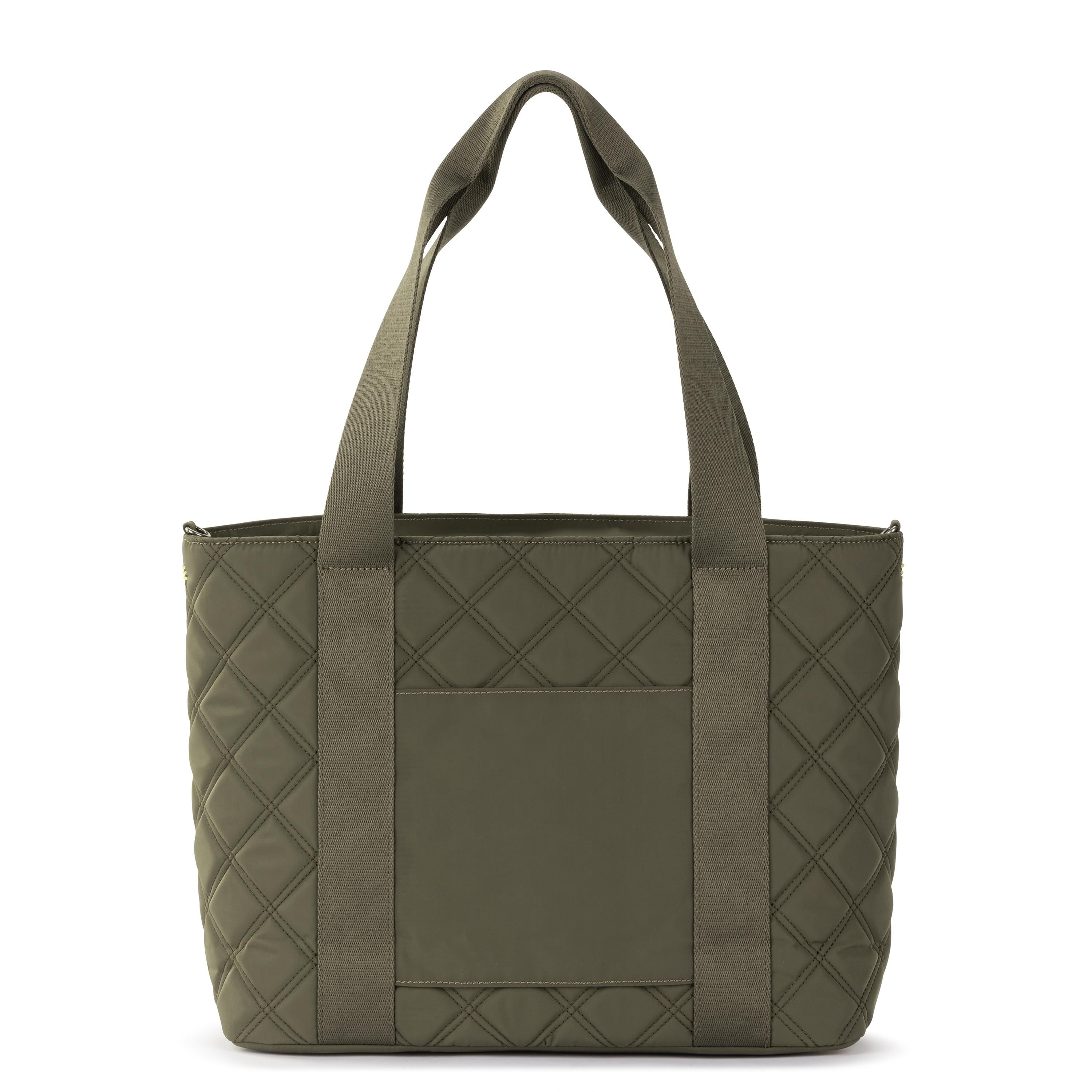 The Sak Arlo Large Tote - Ecotwill - Olive Diamond Quilted