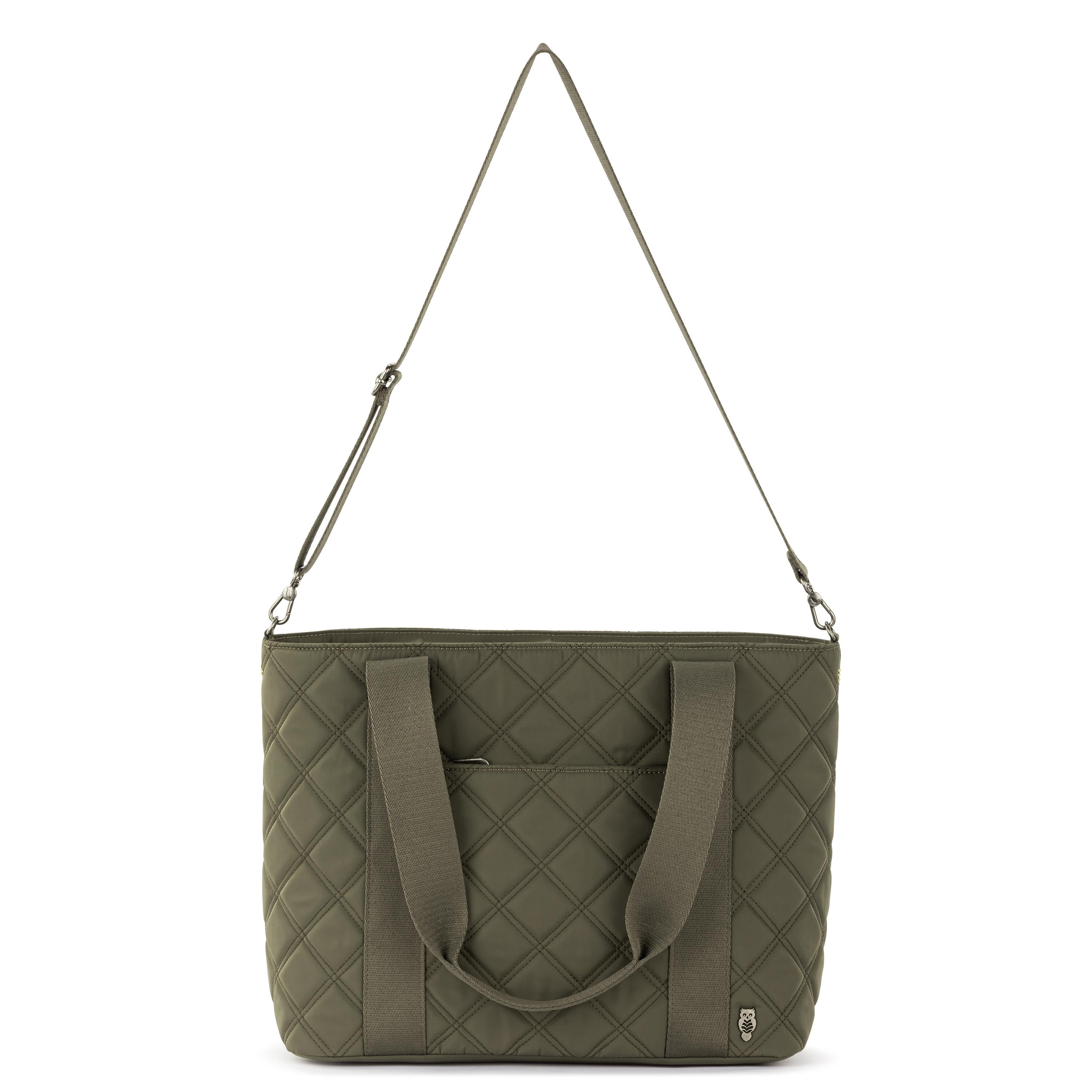 The Sak Arlo Large Tote - EcoTwill - Olive Diamond Quilted