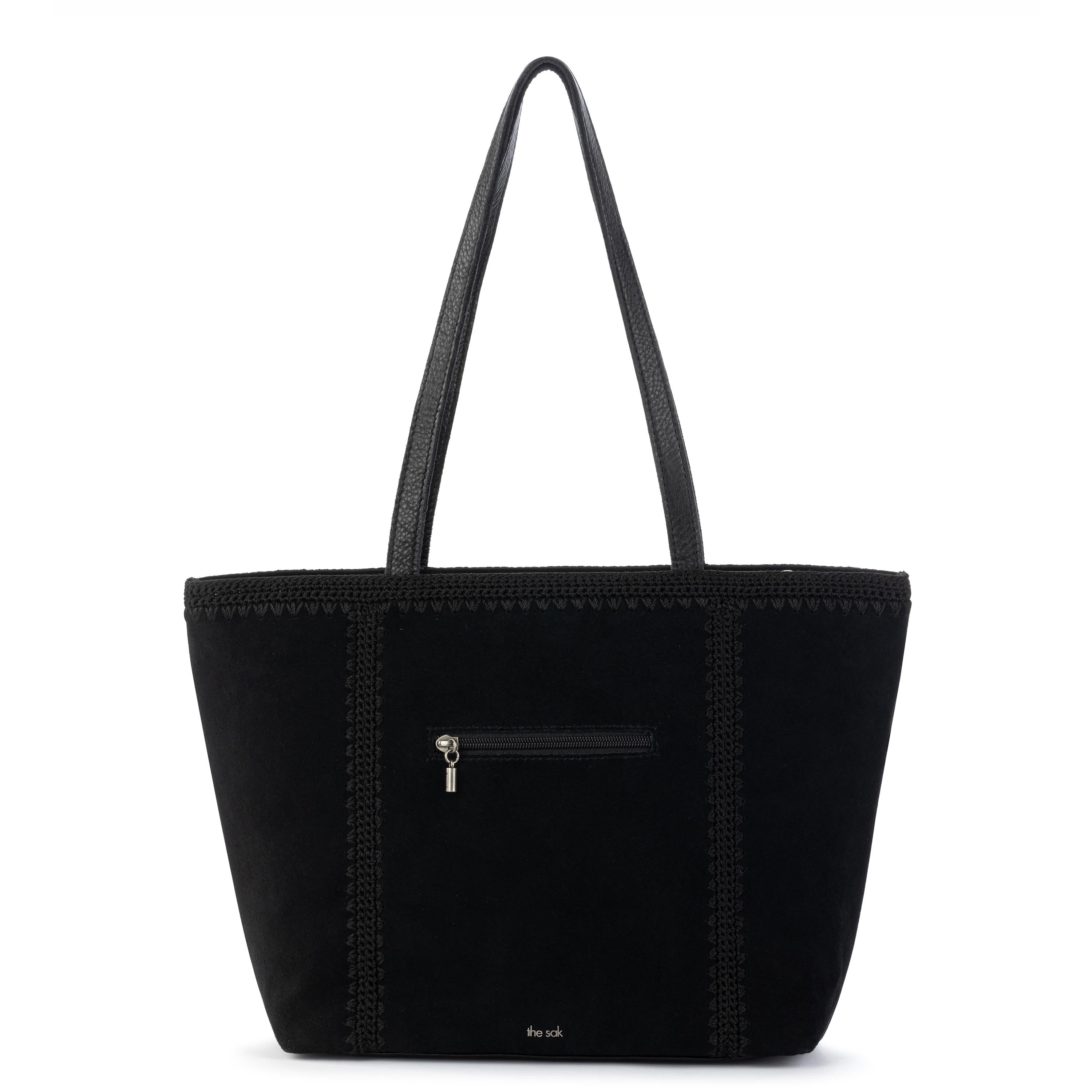 The Sak Metro Tote - Leather - Black Suede Patch