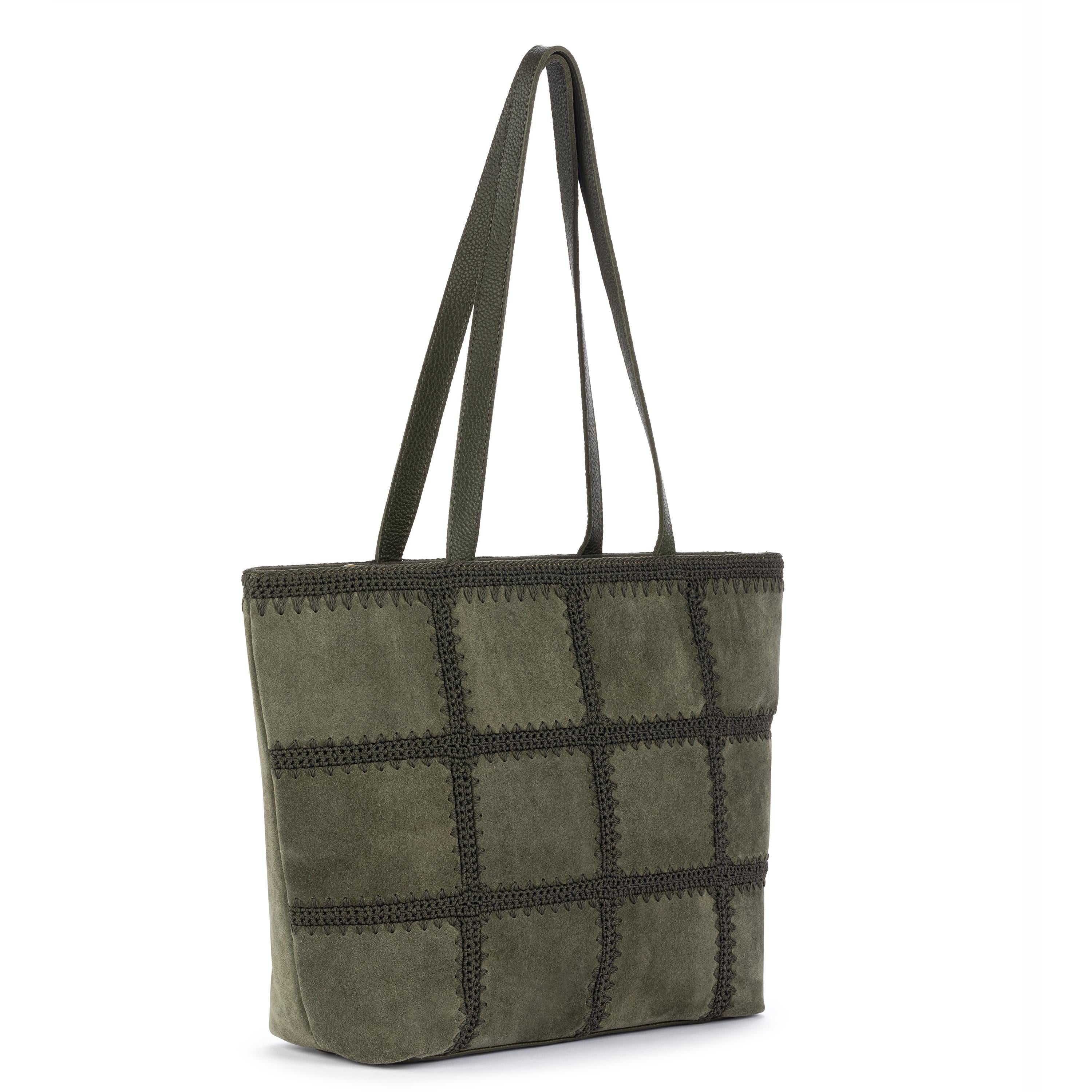 The Sak Metro Tote - Leather - Moss Suede Patch