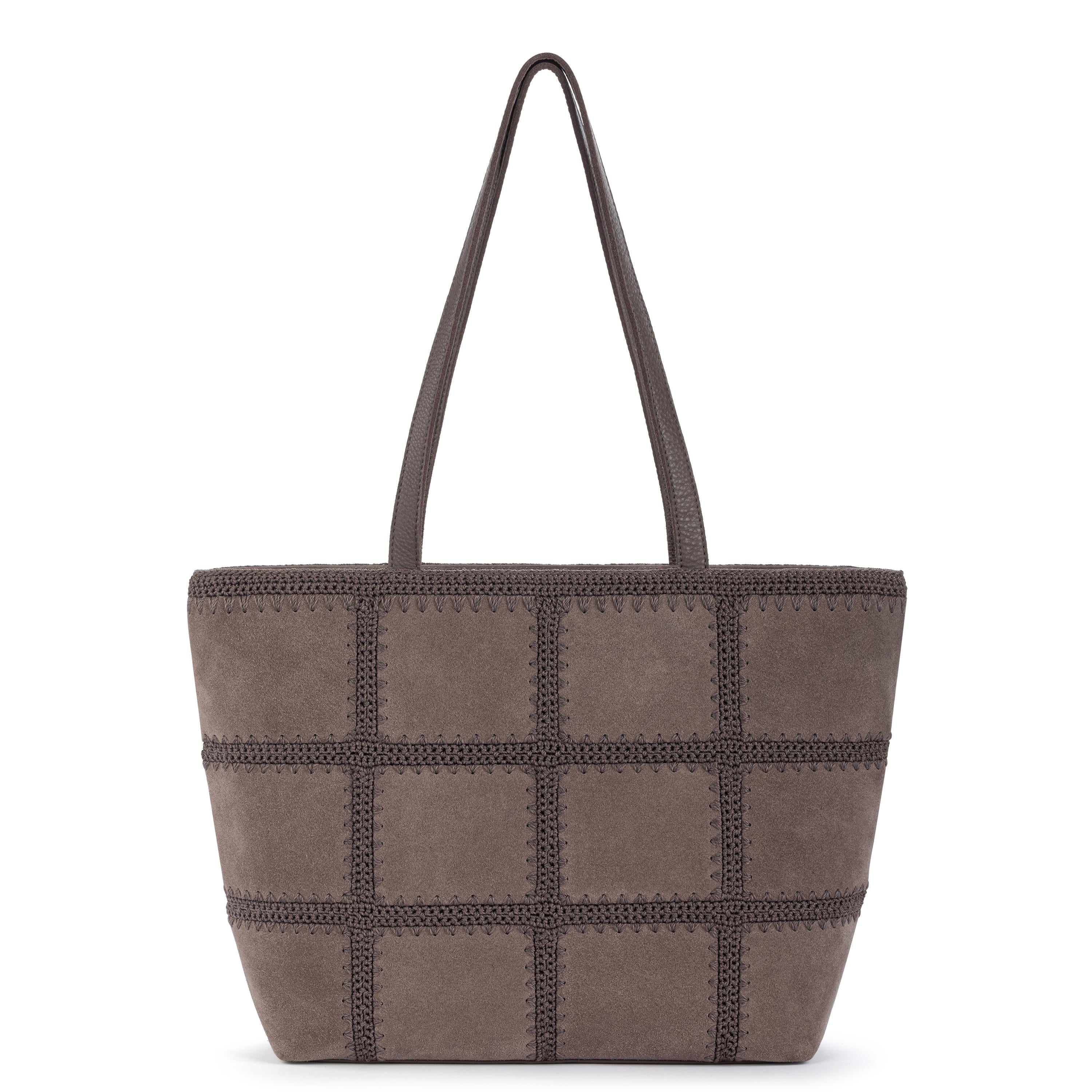 The Sak Metro Tote - Leather - Mushroom Suede Patch