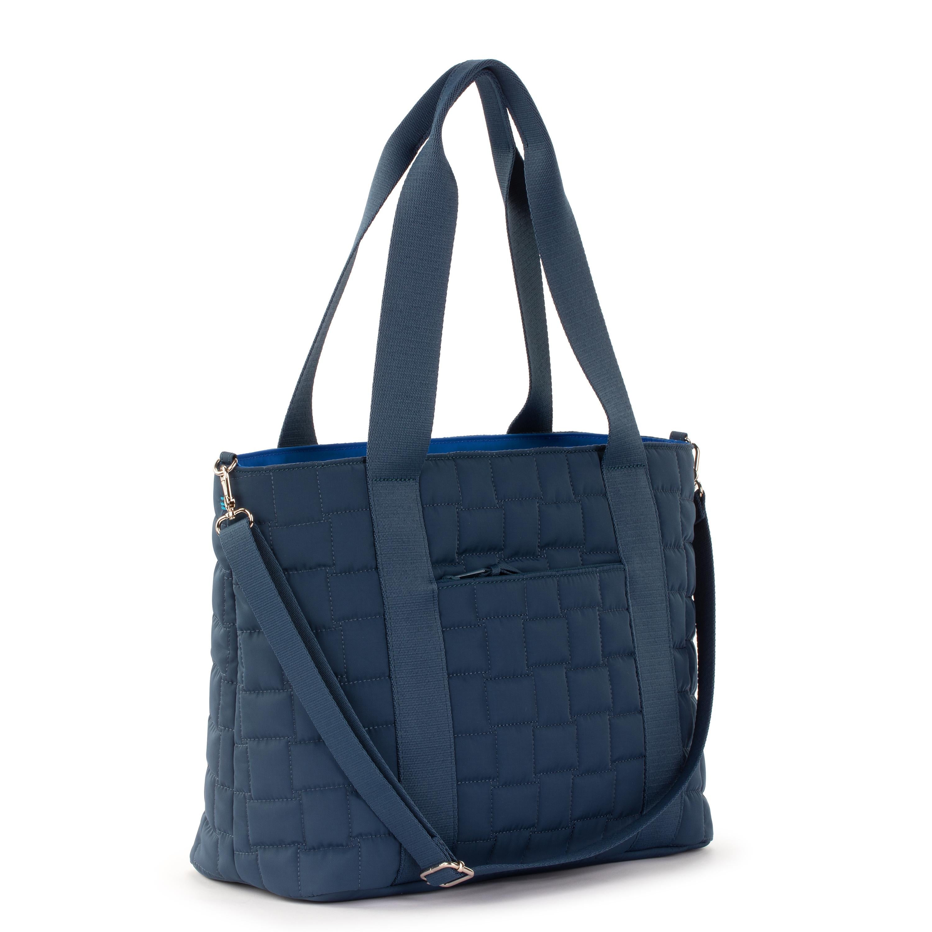 The Sak Arlo Large Tote - Ecotwill - Indigo Woven Quilted
