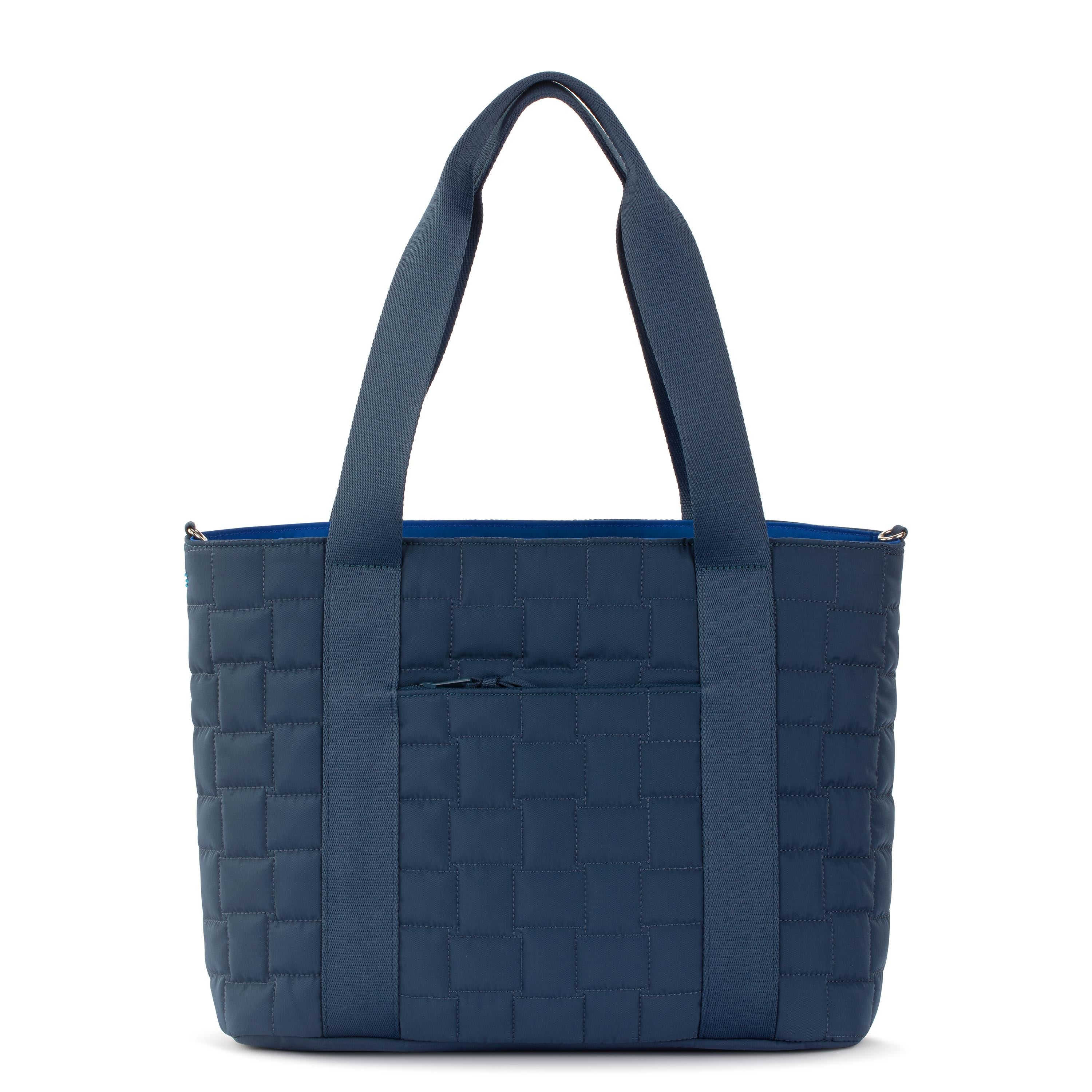 The Sak Arlo Large Tote - EcoTwill - Indigo Woven Quilted