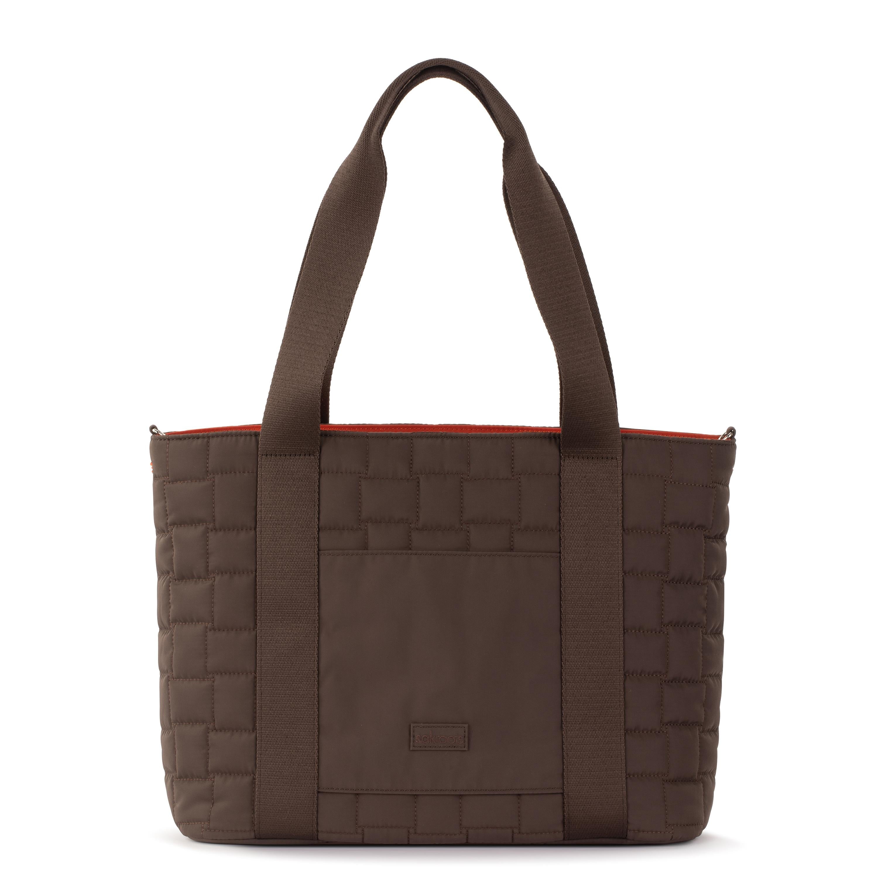 The Sak Arlo Large Tote - Ecotwill - Mahogany Woven Quilted