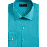 AlfaTech by Alfani Men's Bedford Cord Regular Fit Dress Blue Shirt