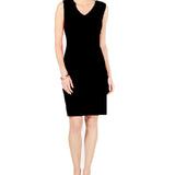JM Collection Women's Petite Grommet-Shoulder Sheath Dress Black Size Small
