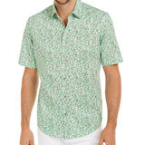 Alfani Men's Classic-Fit Lizard-Print Shirt Fresh Clover Size Large