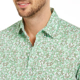 Alfani Men's Classic-Fit Lizard-Print Shirt Fresh Clover Size Large