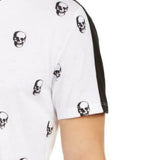 INC International Concepts Men's Skull Graphic V-Neck T-Shirt White Size Medium