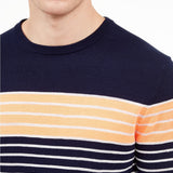 Club Room Men's Striped Crewneck Sweater Cosmic Crunch Size Extra Large