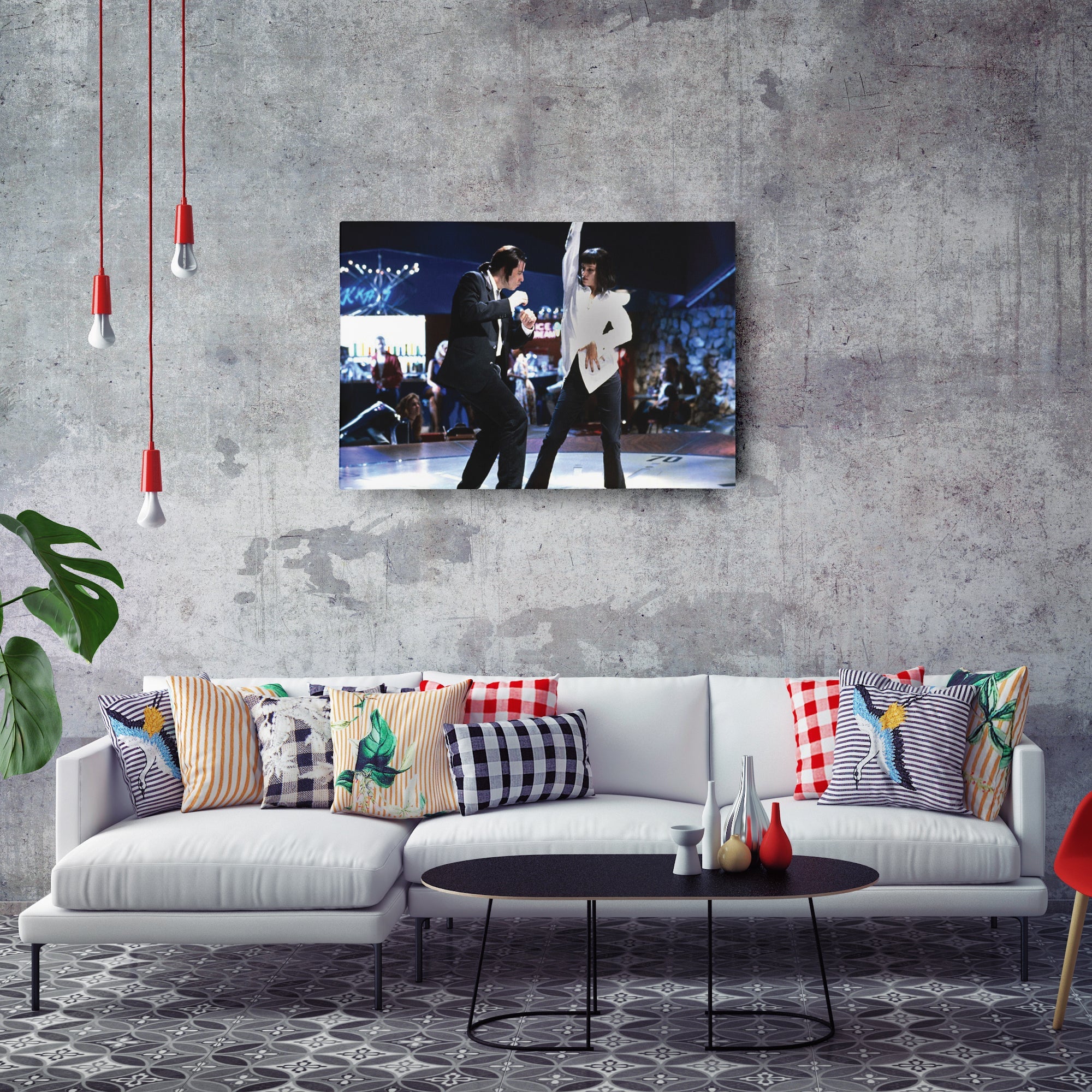 Pulp Fiction Canvas – Dance Twist Scene Movie Wall Art For Home Decor