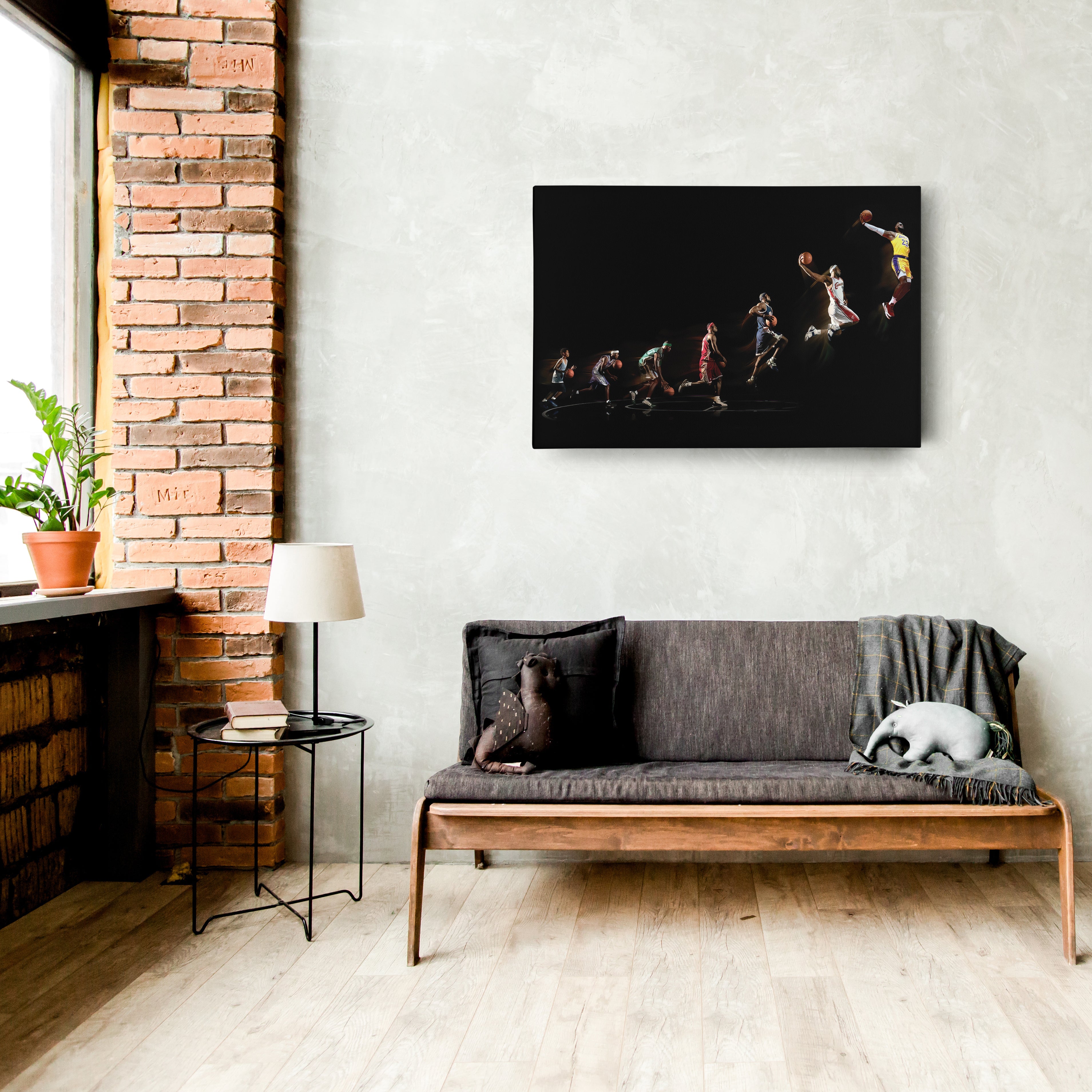 LeBron James Canvas Art Lakers Evolution Wall Decor