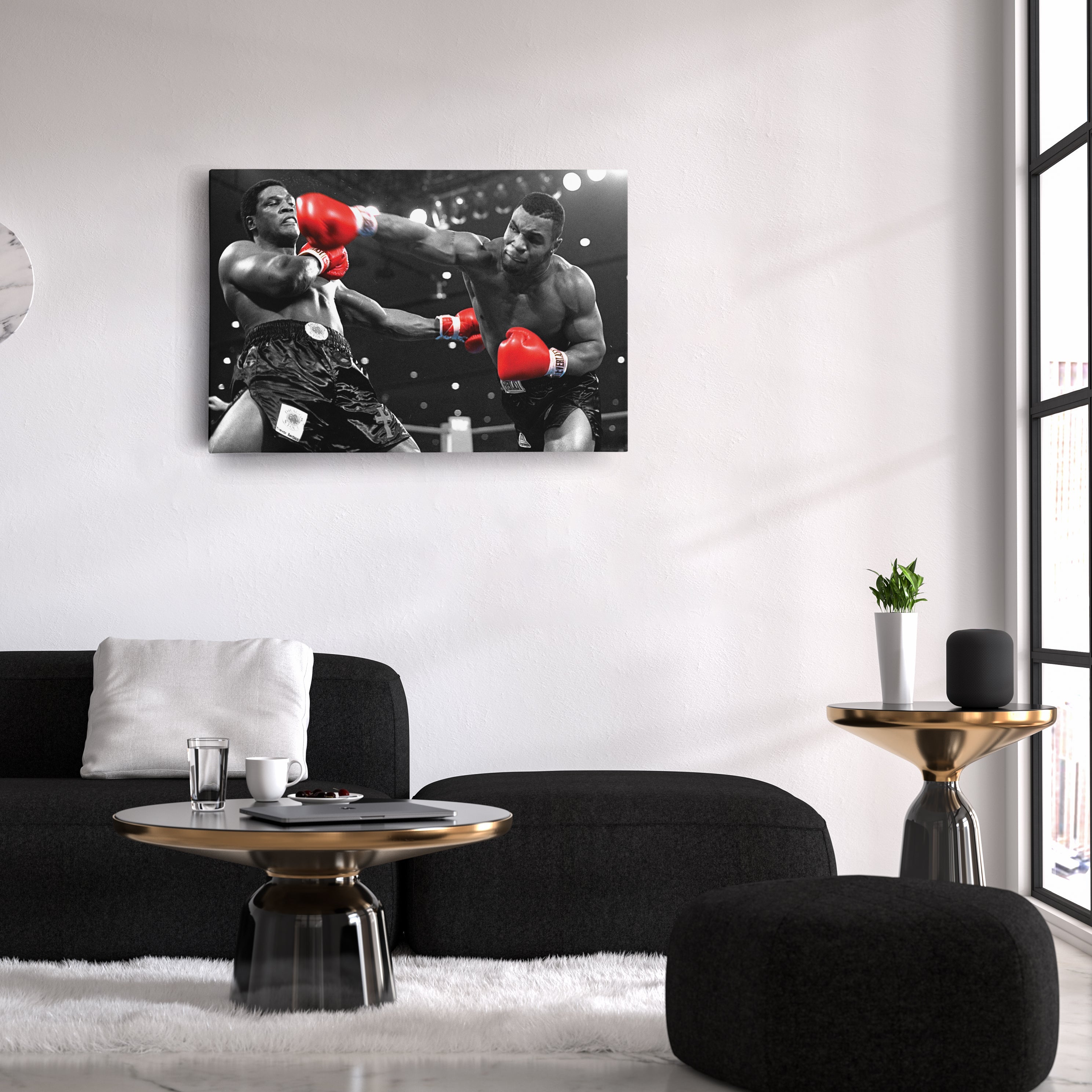 Mike Tyson vs. Trevor Berbick Canvas Art – Boxing Wall Decor