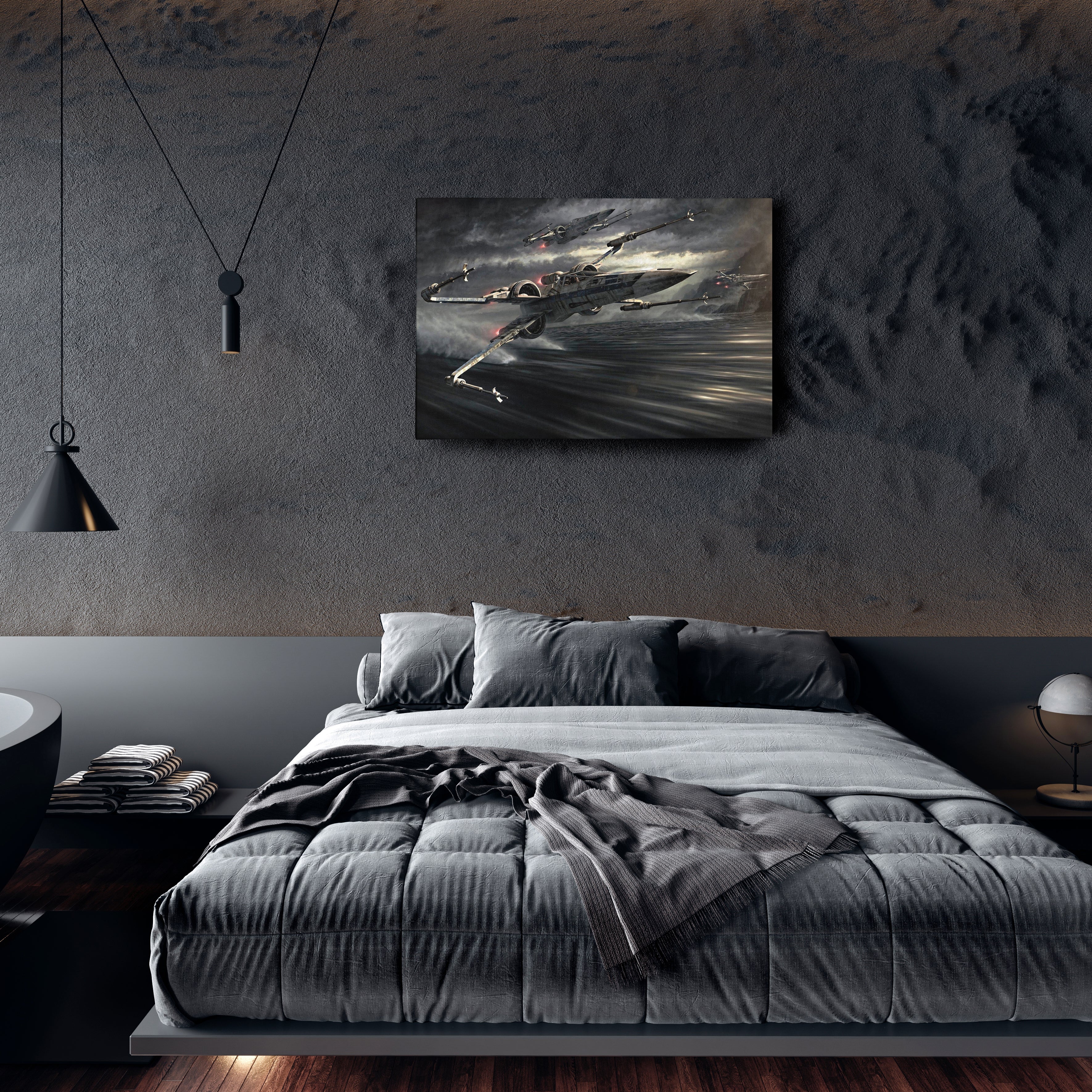 Star Wars Episode The Force Awakens X-wing Canvas Art - Movie Decor