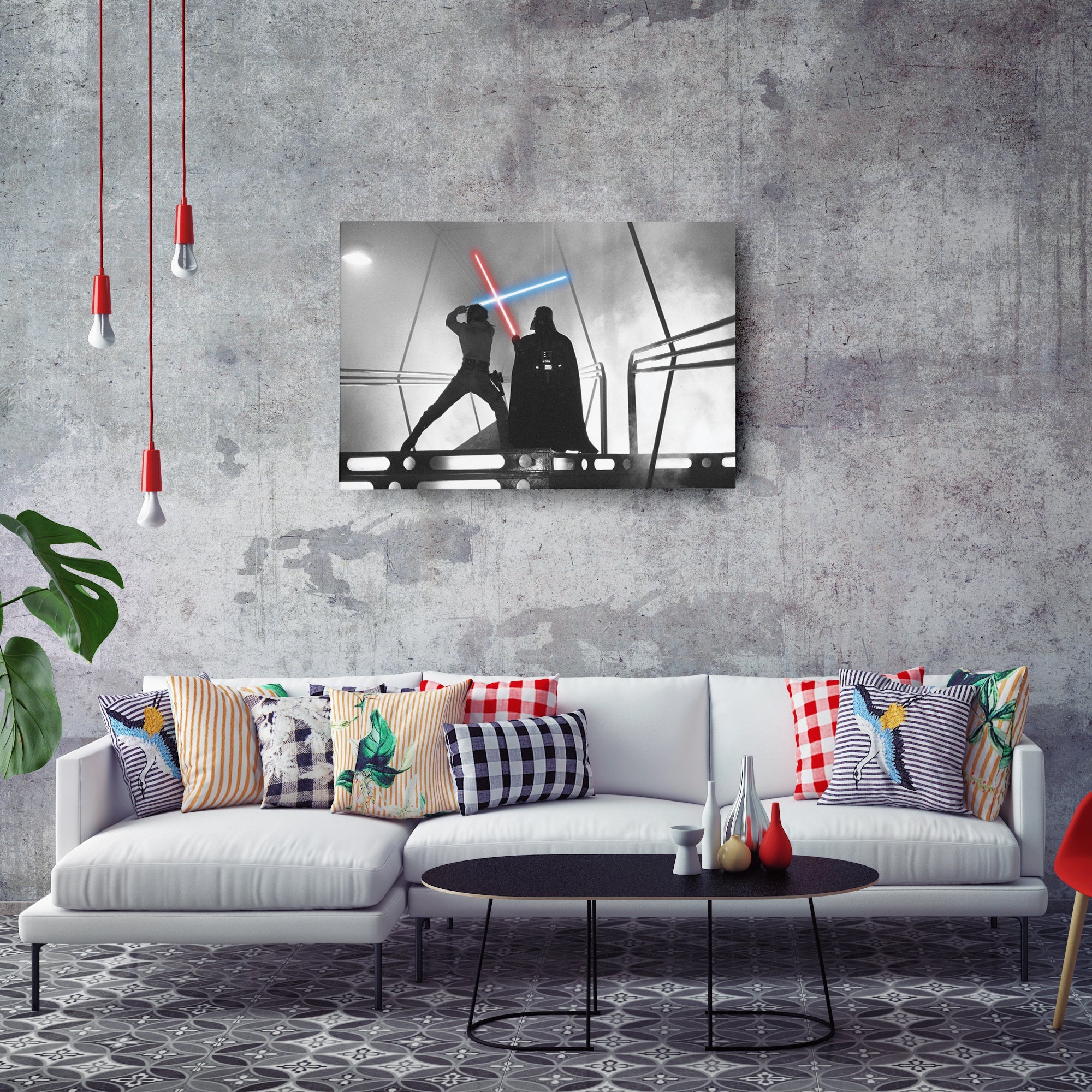 Star Wars™ Darth Vader vs. Luke Skywalker Fight Canvas Wall Art Decor