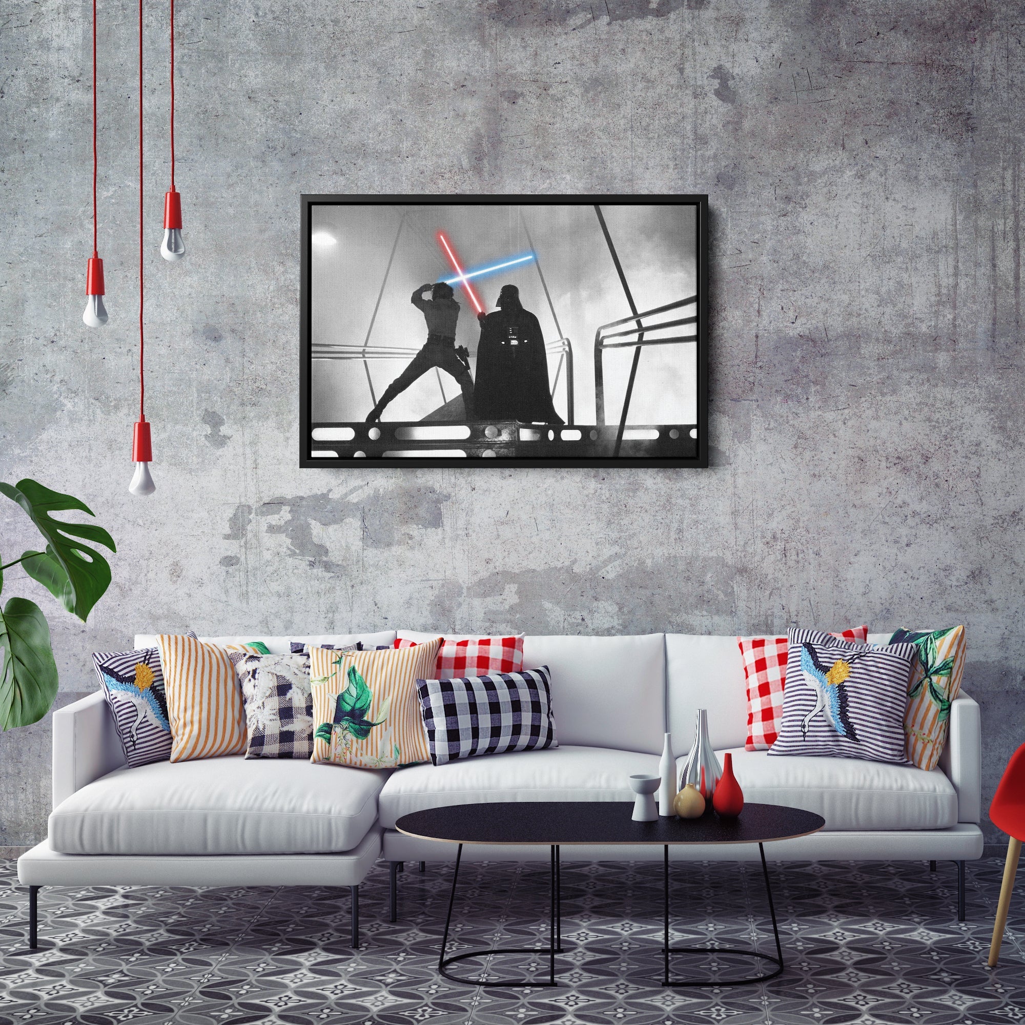 Star Wars™ Darth Vader vs. Luke Skywalker Fight Canvas Wall Art Decor