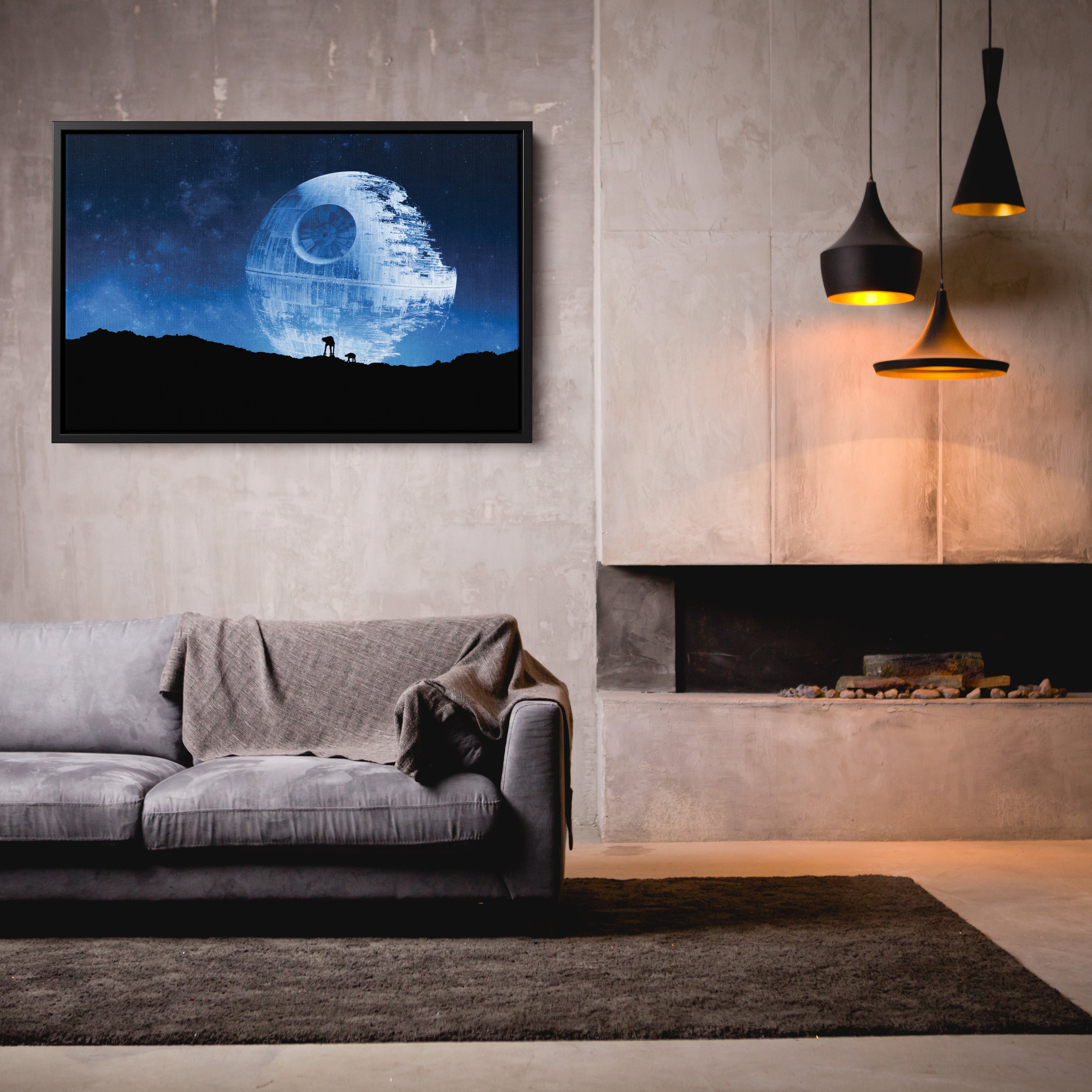 Death Star Poster Star Wars™ Movie Canvas Wall Art Decor - Galactic Wall Art
