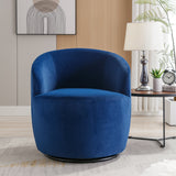 Assortment Upholstered Swivel Barrel Chair with Metal Base