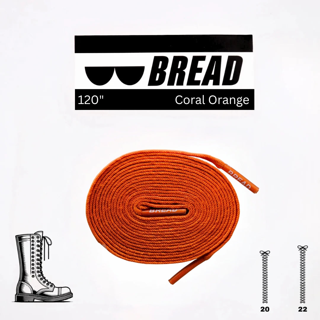 Coral Orange Elastic Shoelaces