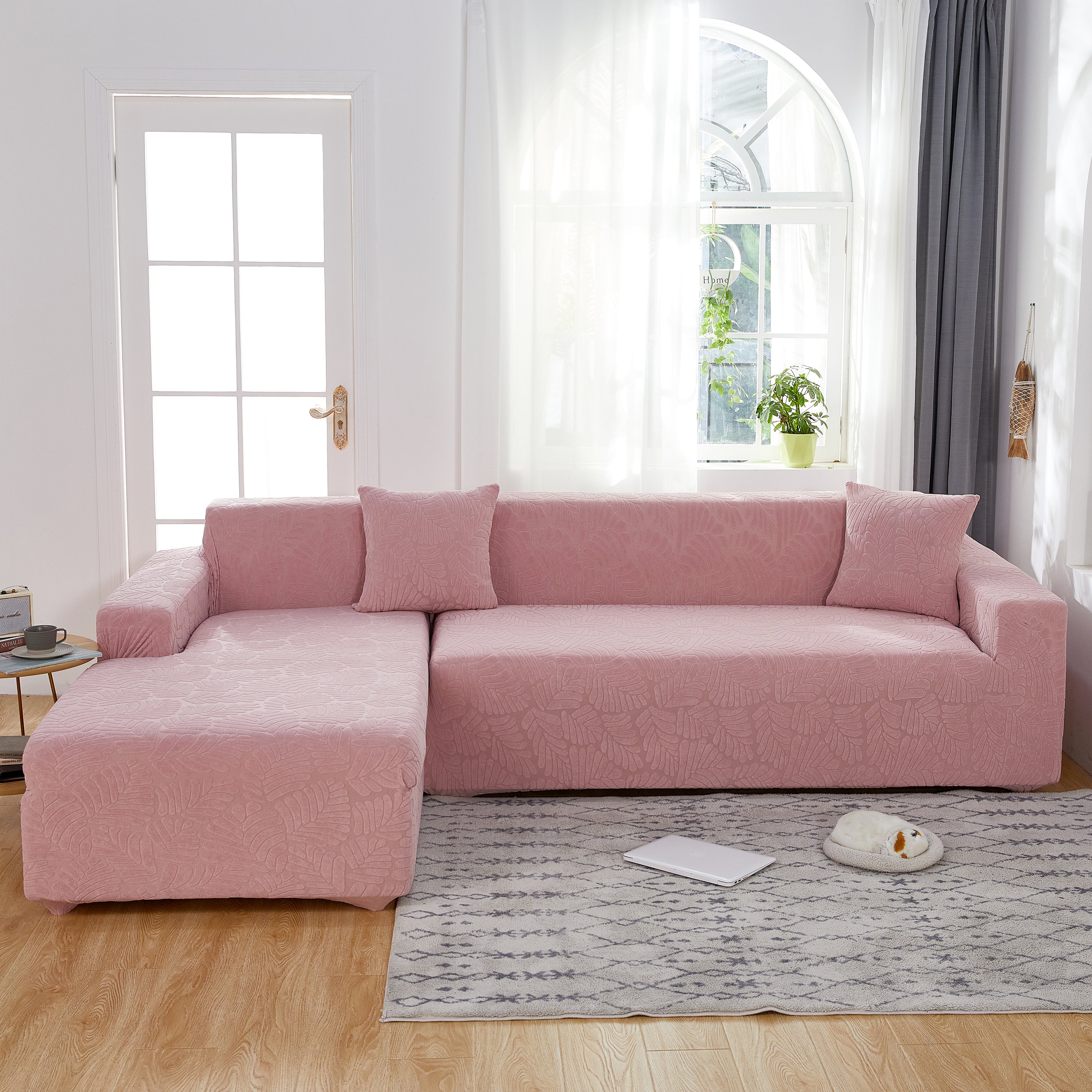 Stretch Couch Covers For 1/2/3/4/5 Seater L Shape Sofa Slipcovers With Elastic Bottom For Kids