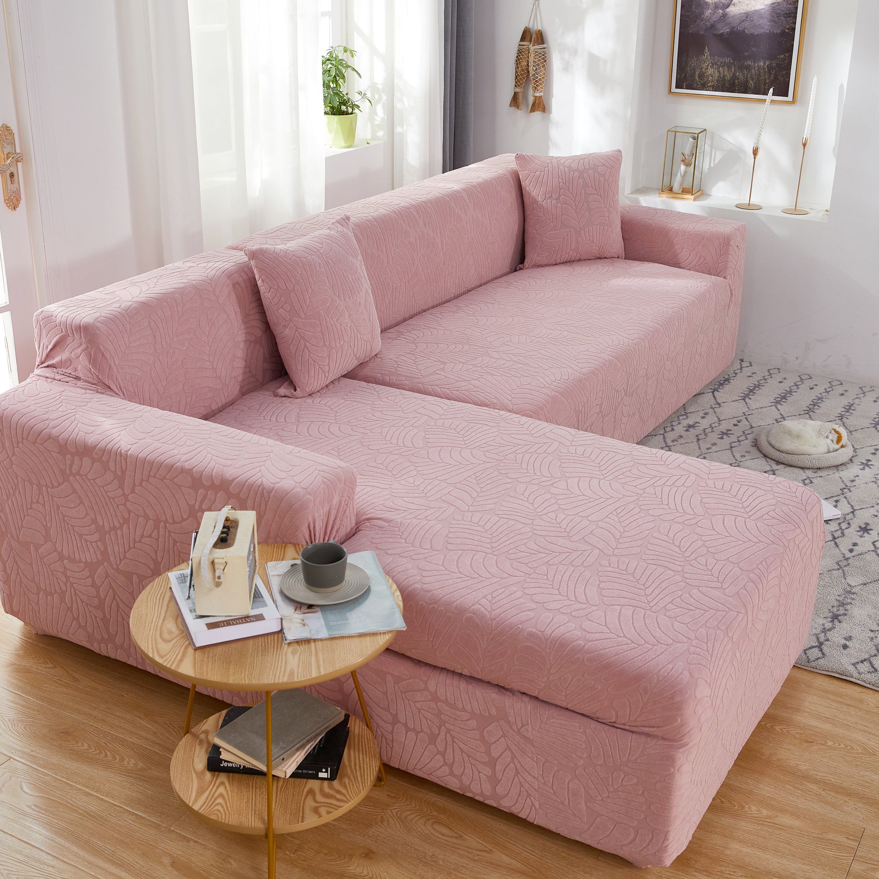 Stretch Couch Covers For 1/2/3/4/5 Seater L Shape Sofa Slipcovers With Elastic Bottom For Kids