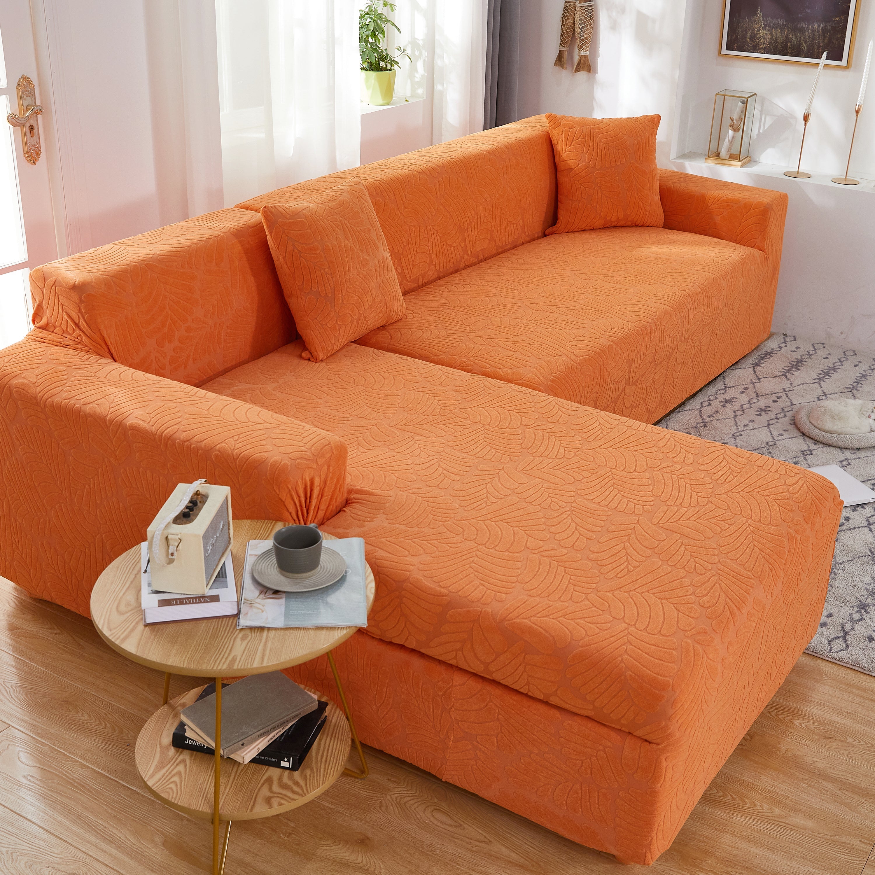 Stretch Couch Covers For 1/2/3/4/5 Seater L Shape Sofa Slipcovers With Elastic Bottom For Kids