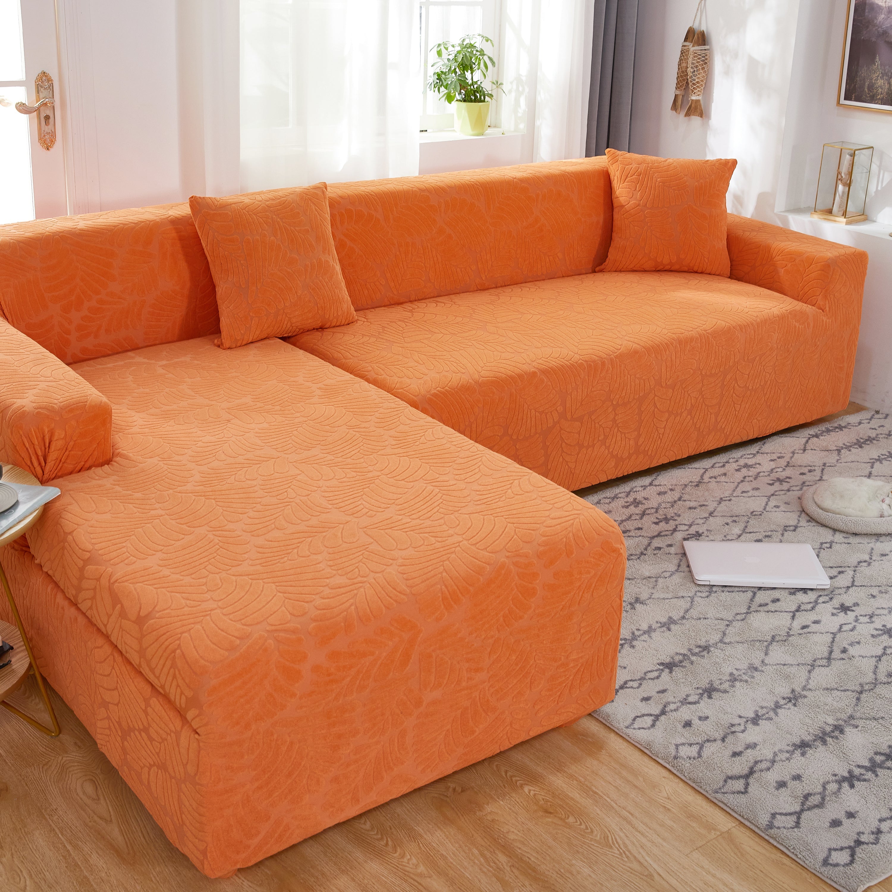 Stretch Couch Covers For 1/2/3/4/5 Seater L Shape Sofa Slipcovers With Elastic Bottom For Kids
