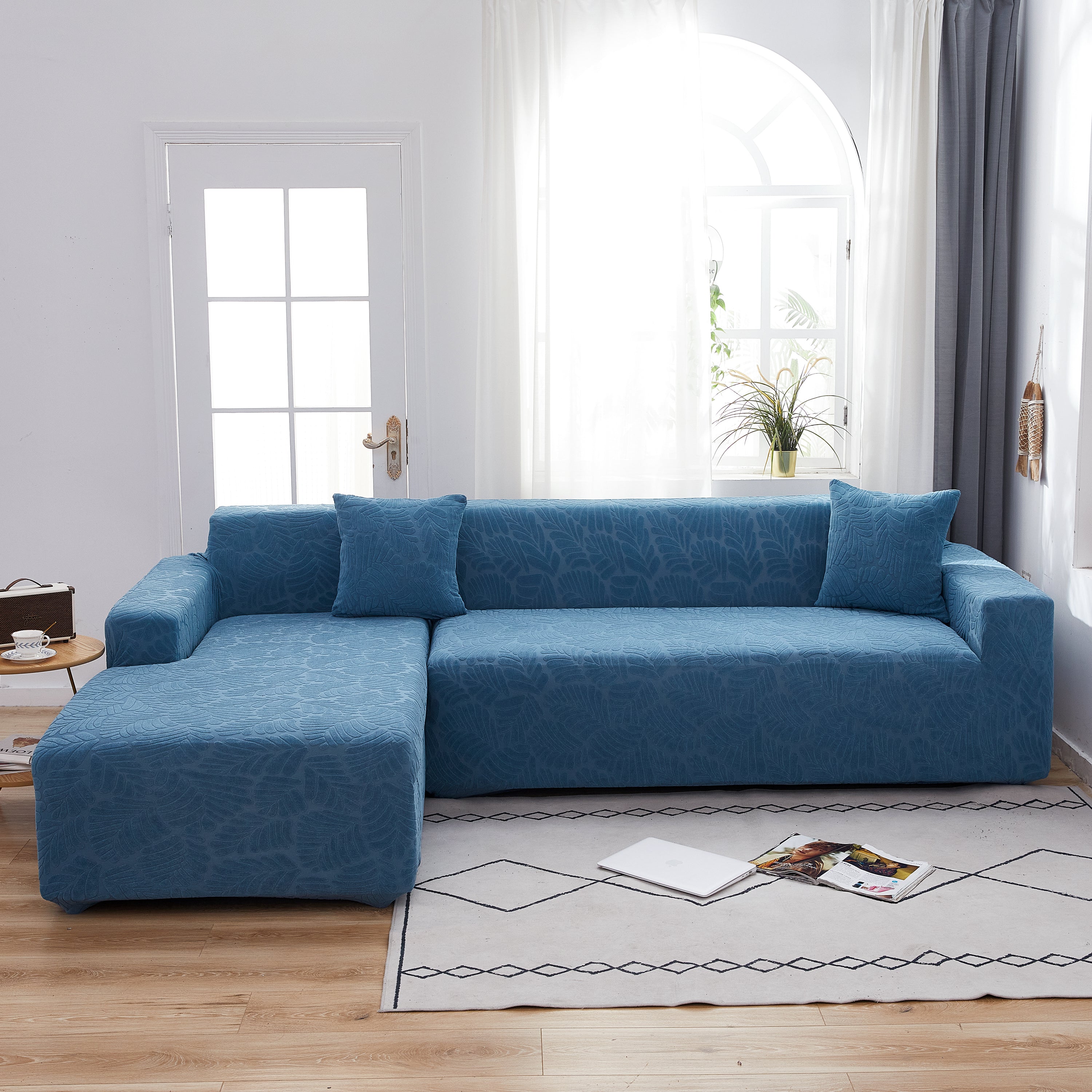 Stretch Couch Covers For 1/2/3/4/5 Seater L Shape Sofa Slipcovers With Elastic Bottom For Kids