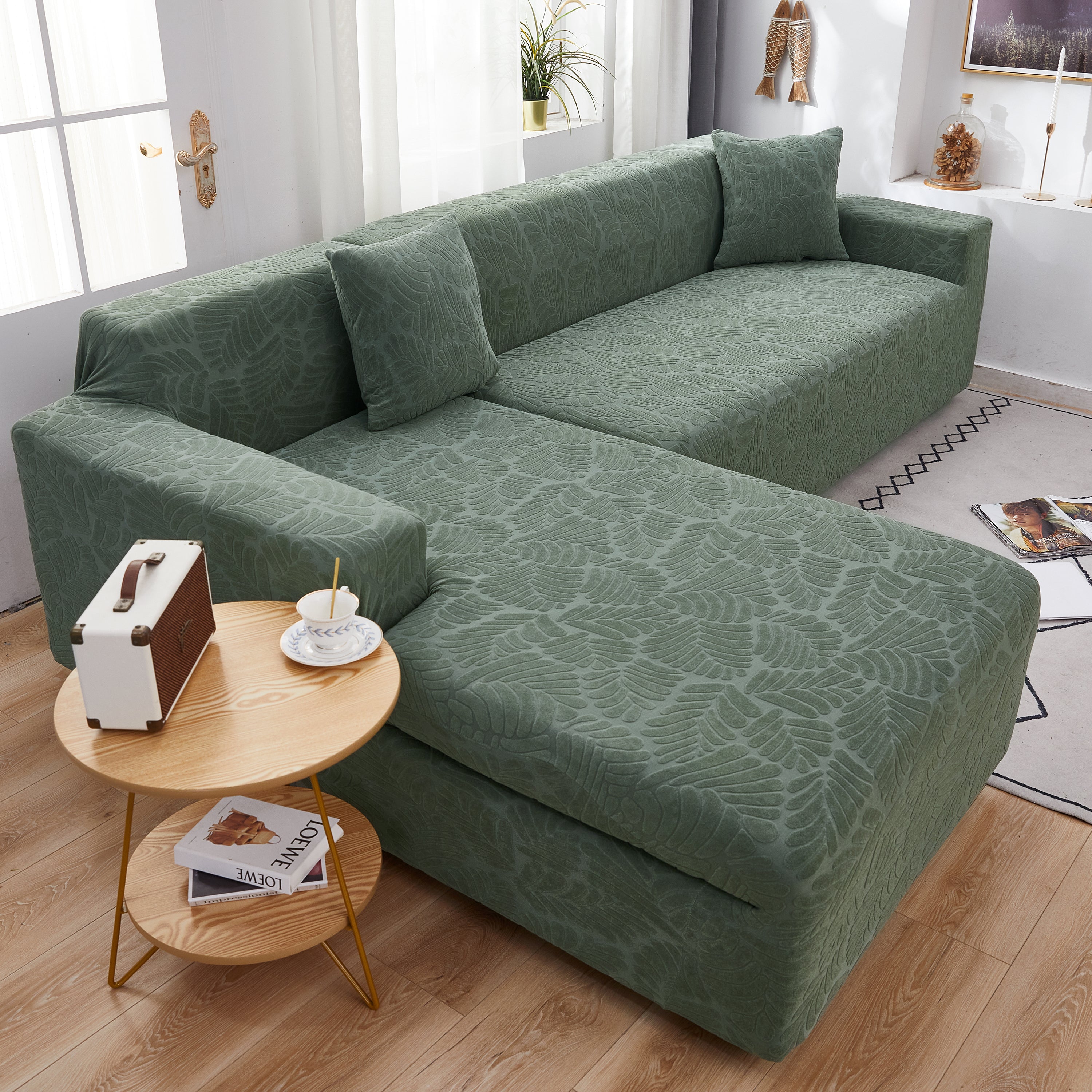Stretch Couch Covers For 1/2/3/4/5 Seater L Shape Sofa Slipcovers With Elastic Bottom For Kids