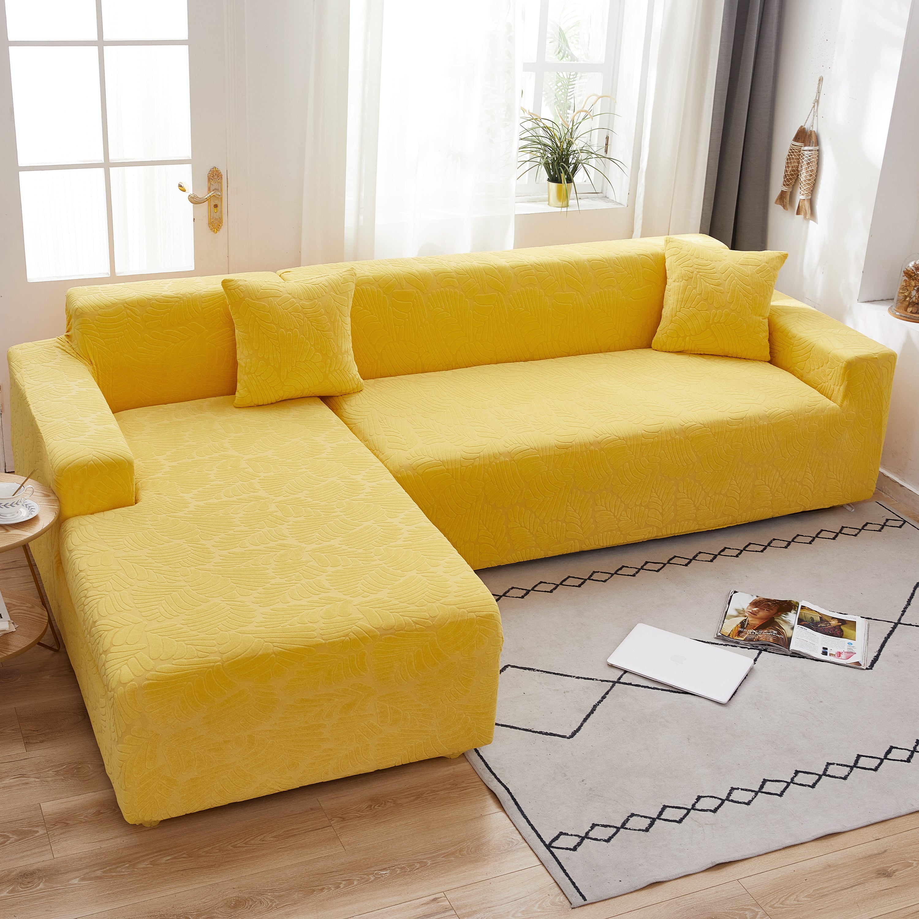 Stretch Couch Covers For 1/2/3/4/5 Seater L Shape Sofa Slipcovers With Elastic Bottom For Kids
