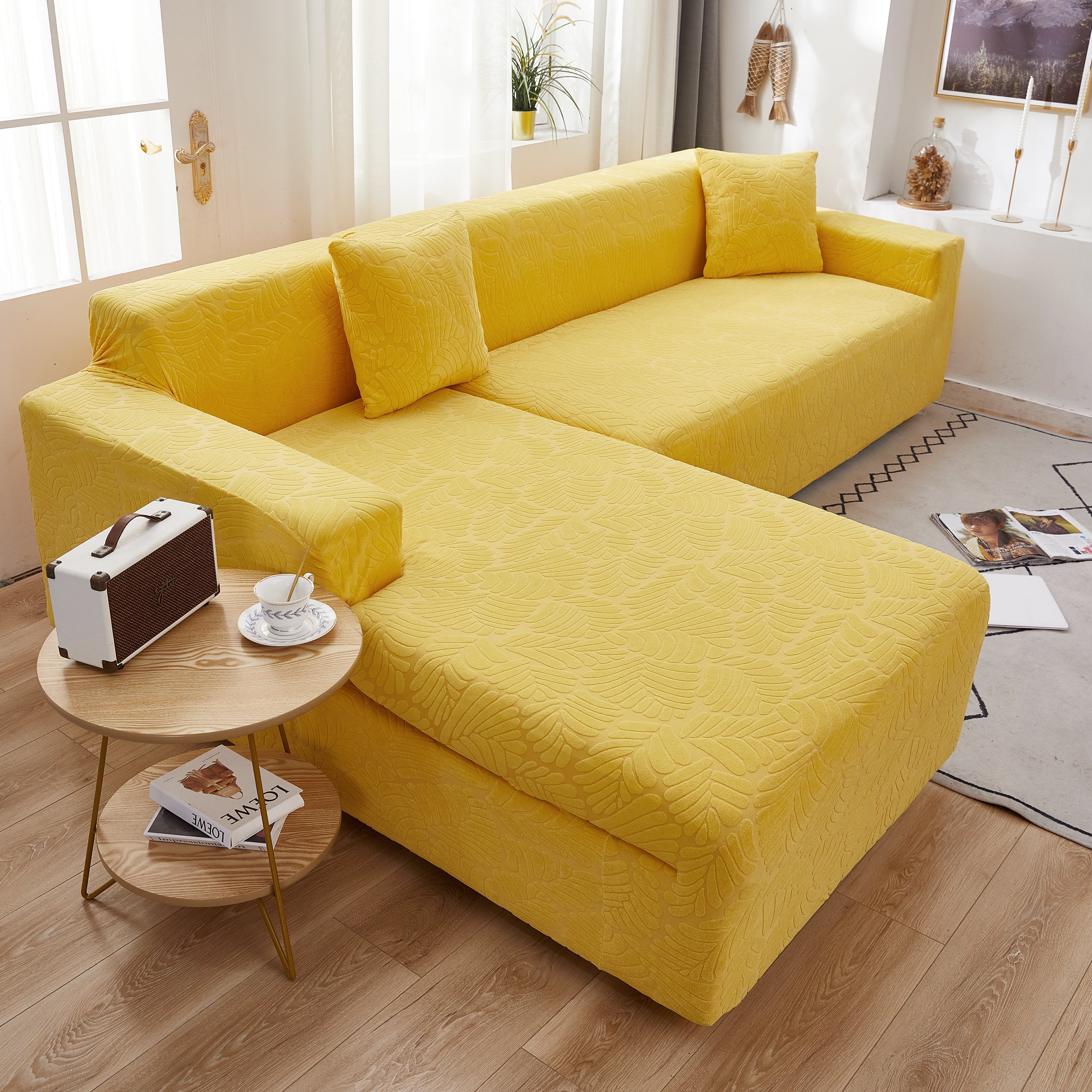 Stretch Couch Covers For 1/2/3/4/5 Seater L Shape Sofa Slipcovers With Elastic Bottom For Kids