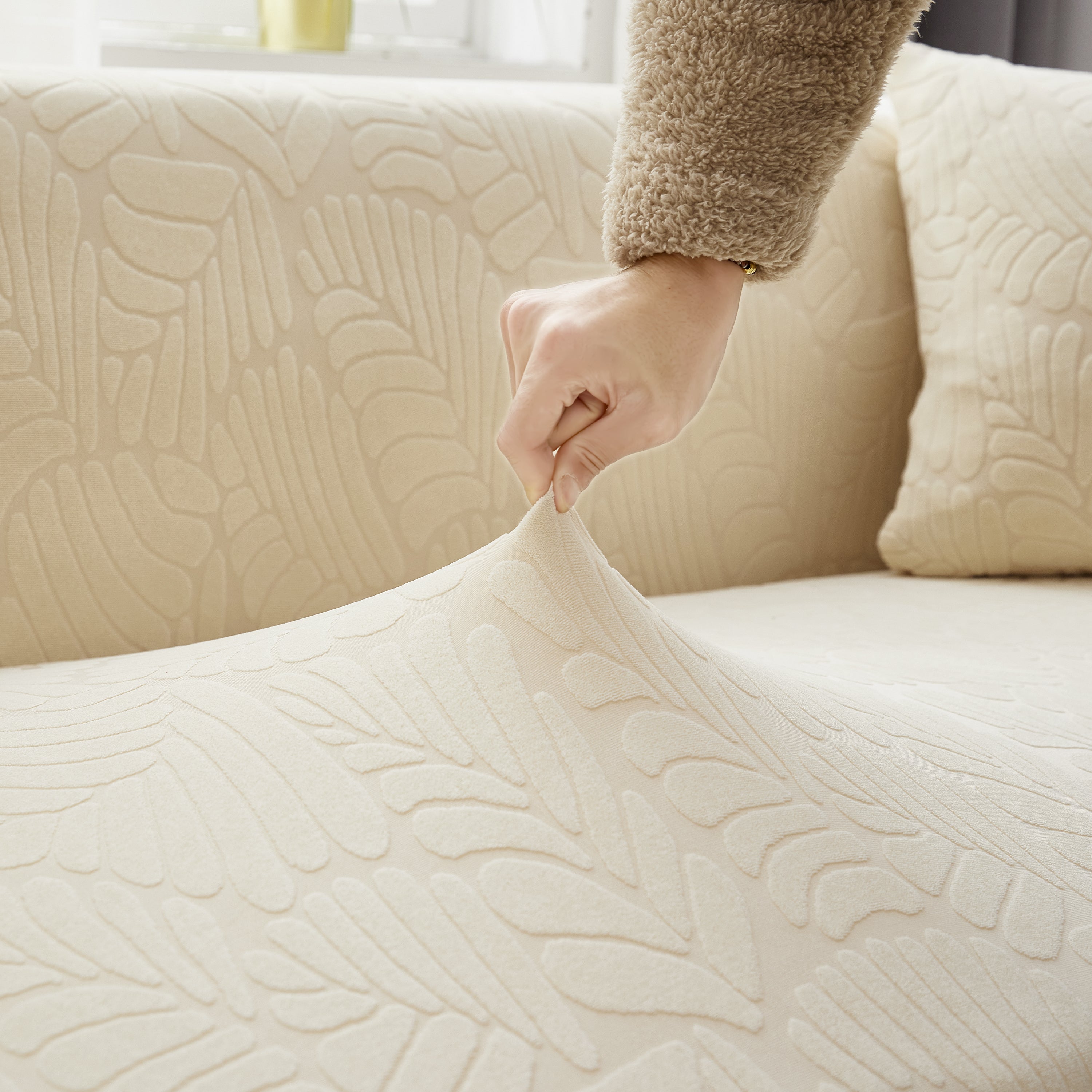 Stretch Couch Covers For 1/2/3/4/5 Seater L Shape Sofa Slipcovers With Elastic Bottom For Kids