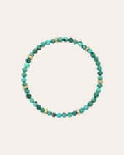 14k Gold Turquoise Segment Bead Bracelet