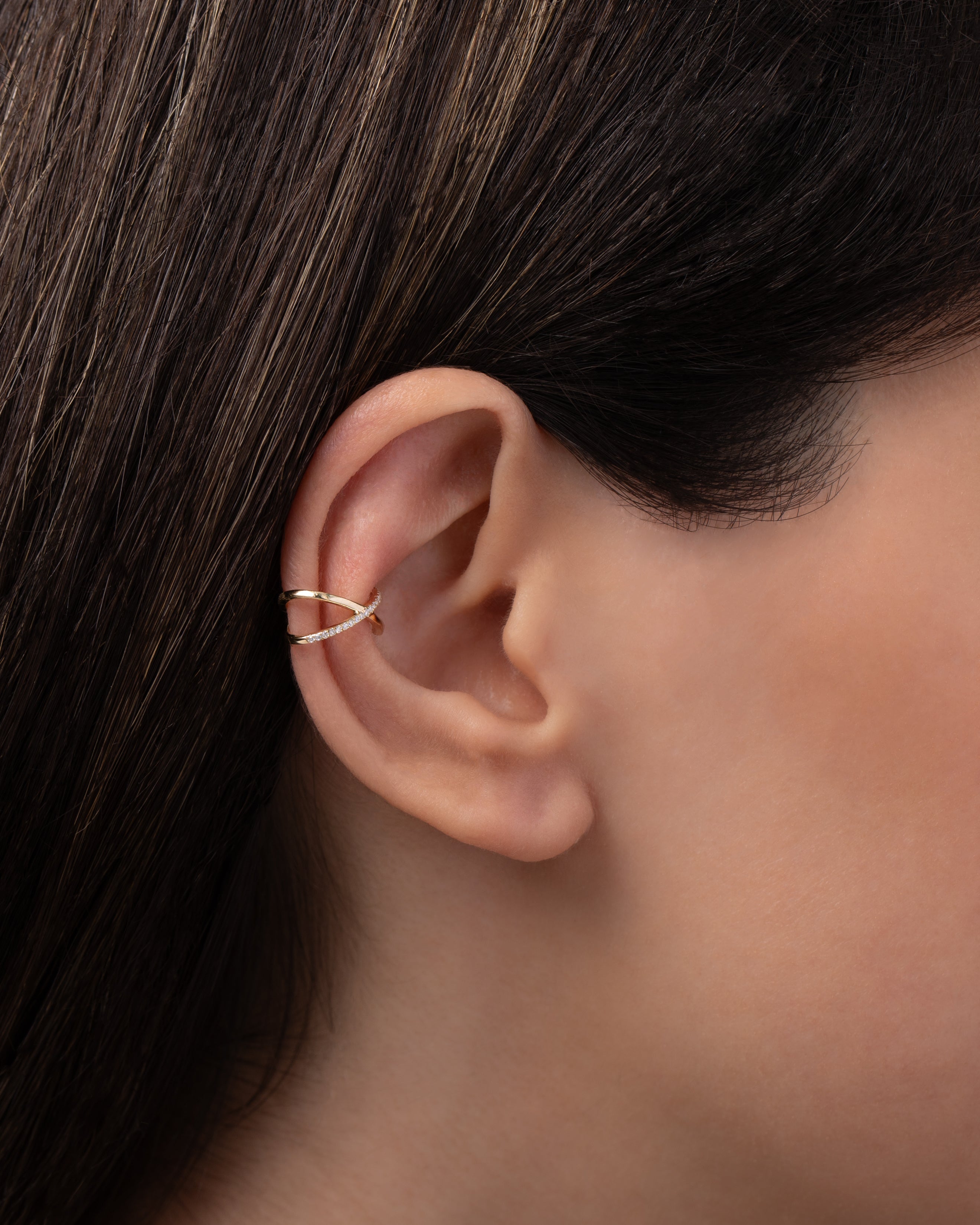 Zoe Lev Diamond X Ear Cuff