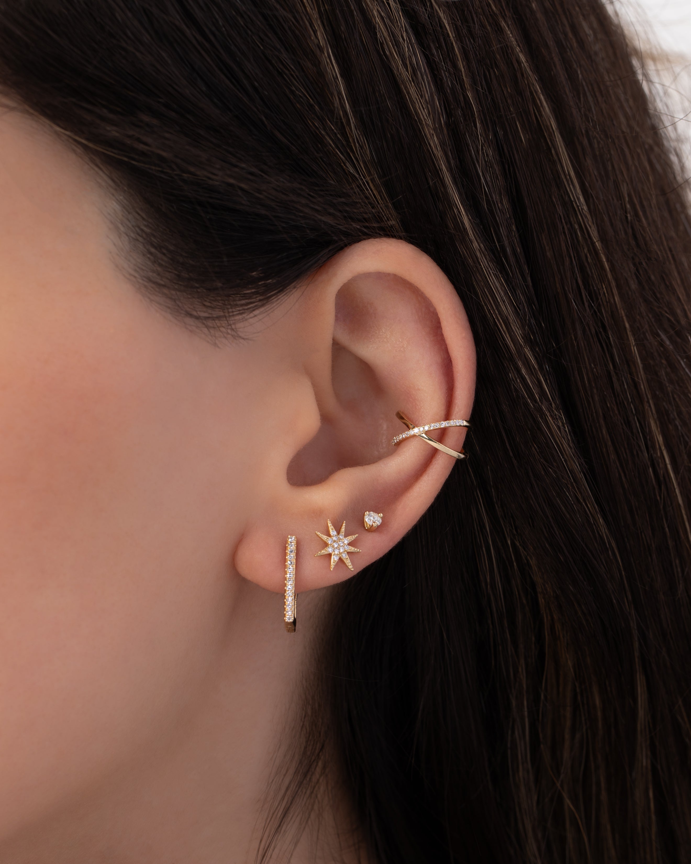 Zoe Lev Diamond X Ear Cuff