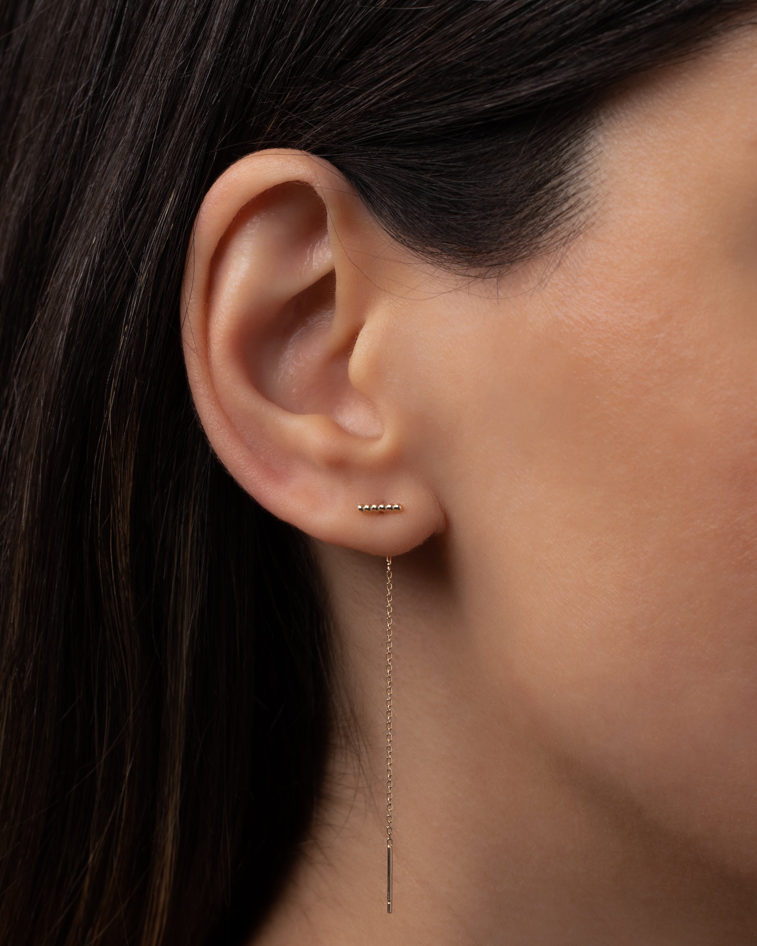 Zoe Lev Cable Link Threader Earrings