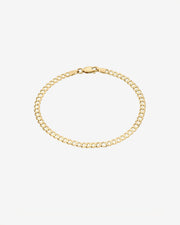 14k Gold Cuban Link Anklet
