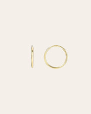 14k Gold Mini Thread Hoop Earrings
