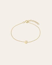 Zoe Lev Tiny Flower with Diamond Anklet